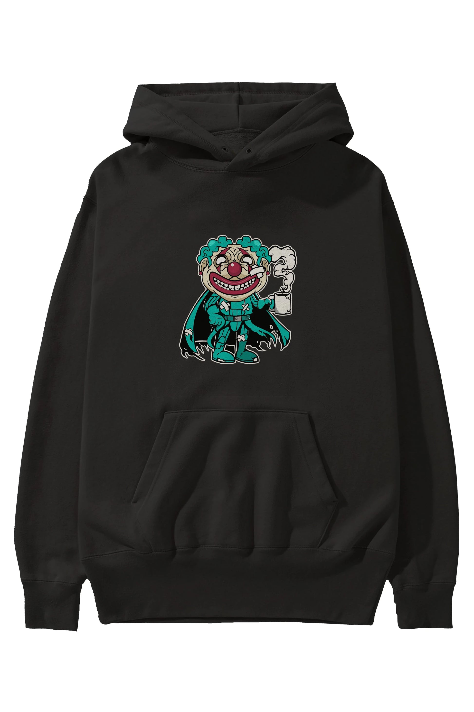 Super Clown Ön Baskılı Hoodie Oversize Kapüşonlu Sweatshirt Erkek Kadın Unisex