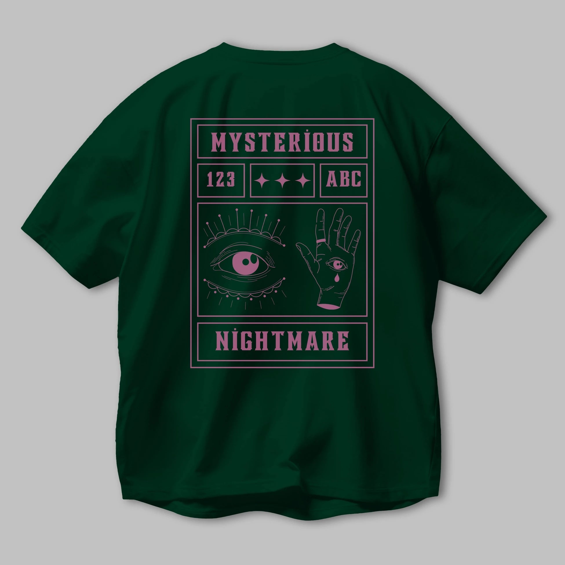 Mysterious Nightmare Arka Baskılı Oversize t-shirt Erkek Kadın Unisex