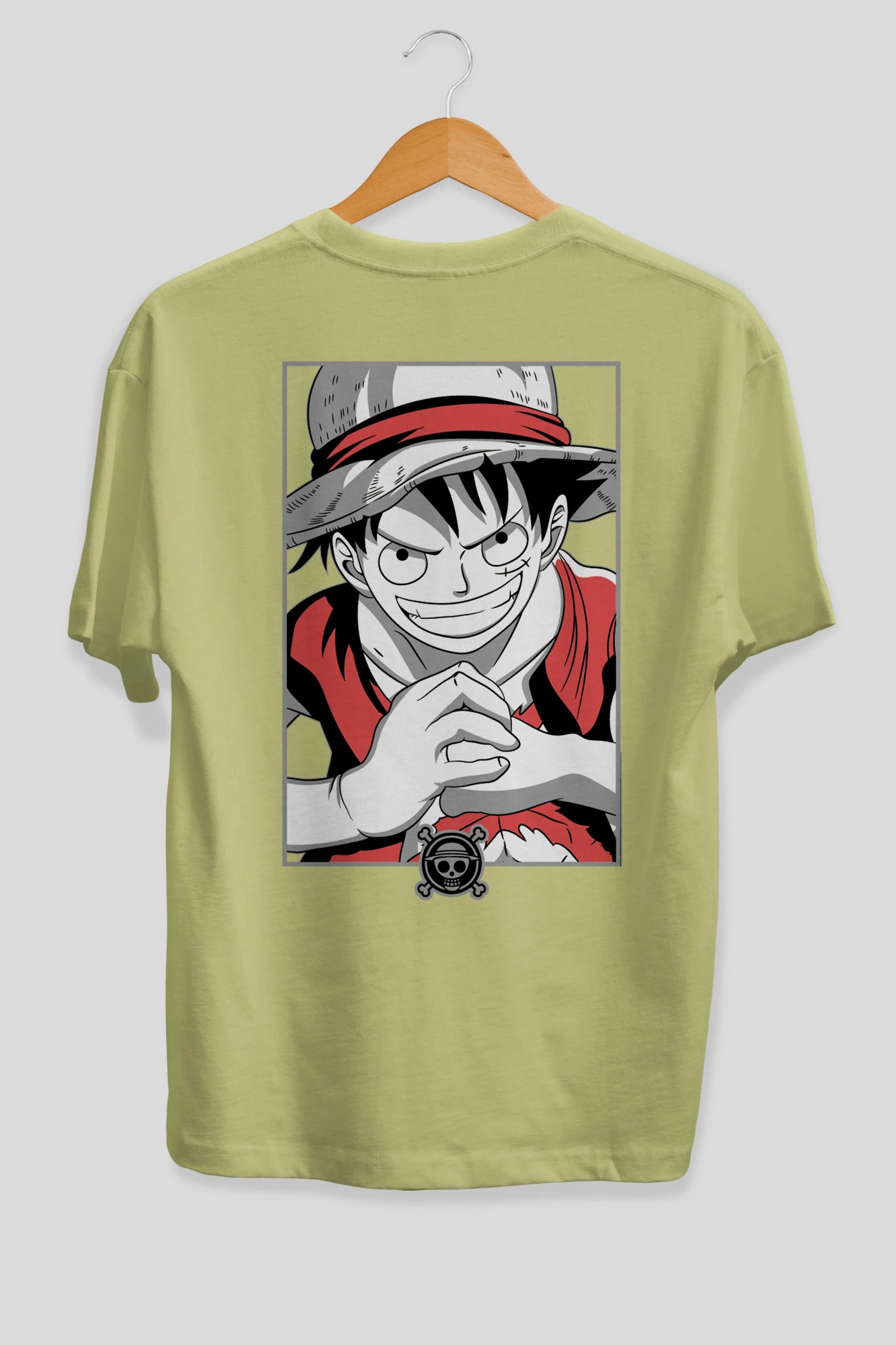 LUFF D. MONKEY OnePiece Anime Arka Baskılı Oversize t-shirt Erkek Kadın Unisex