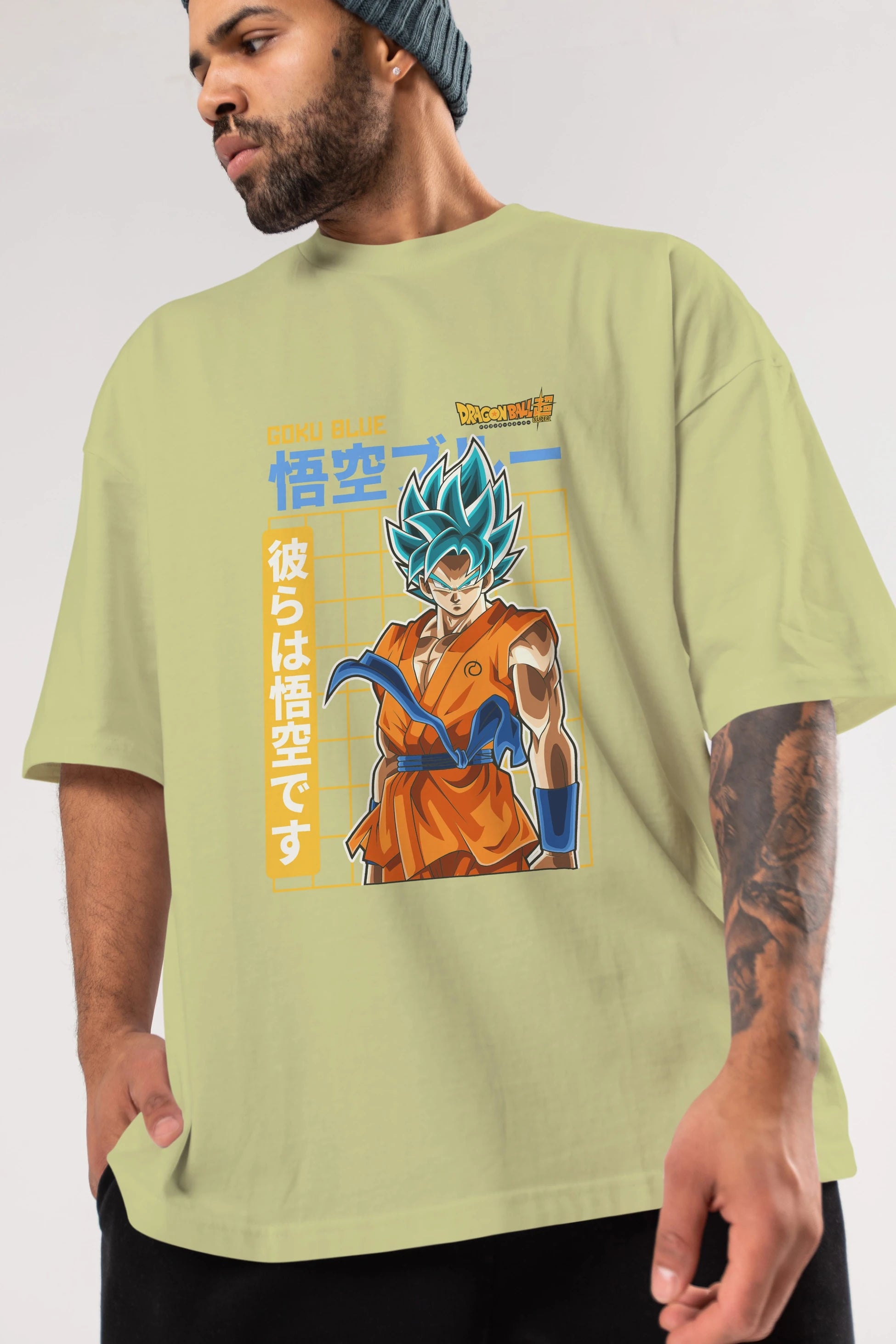 GOKU 1 Anime Ön Baskılı Oversize t-shirt %100 pamuk Erkek Kadın Unisex