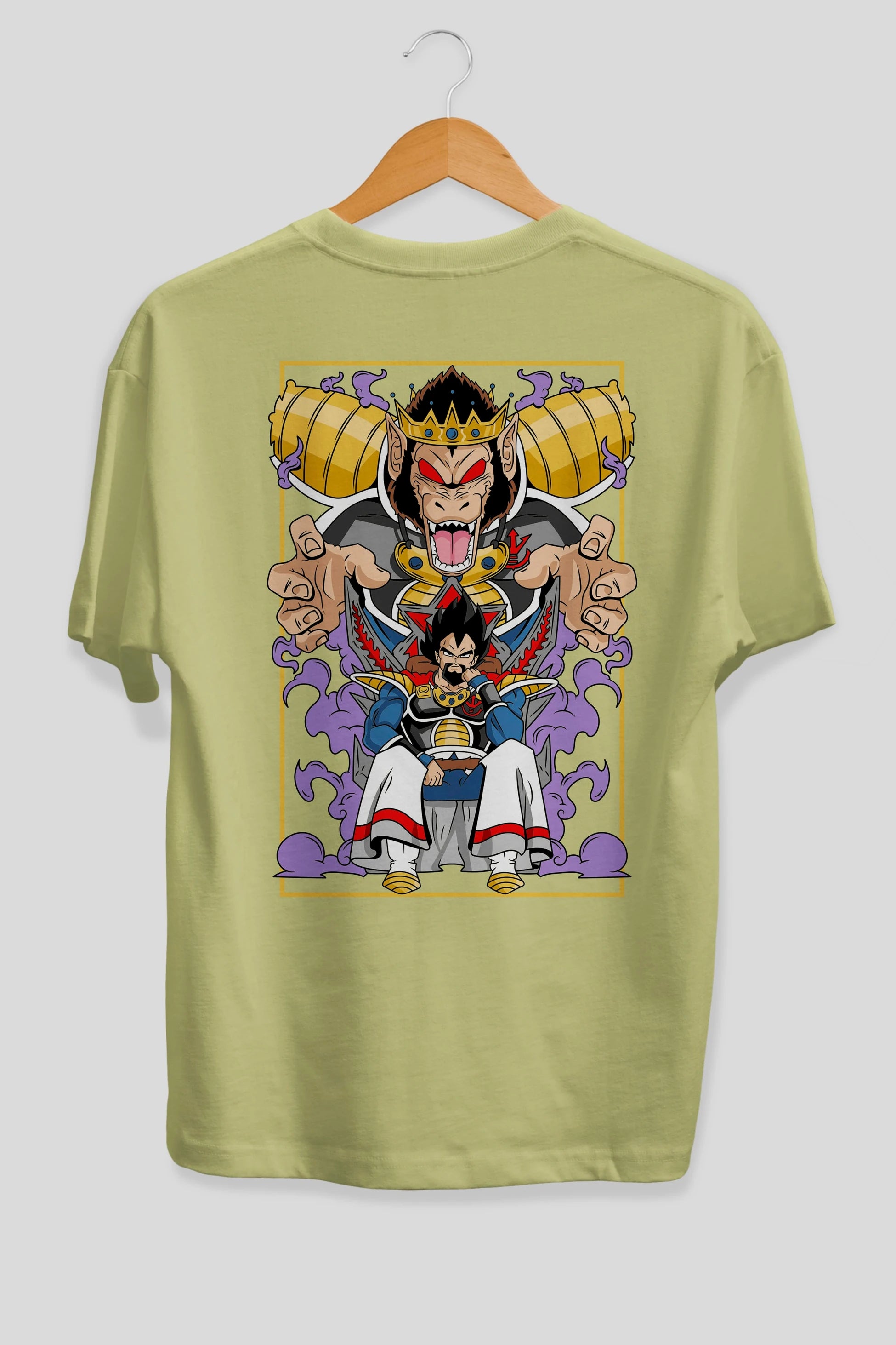 DragonBall ReyVegeta Anime Arka Baskılı Oversize t-shirt Erkek Kadın Unisex