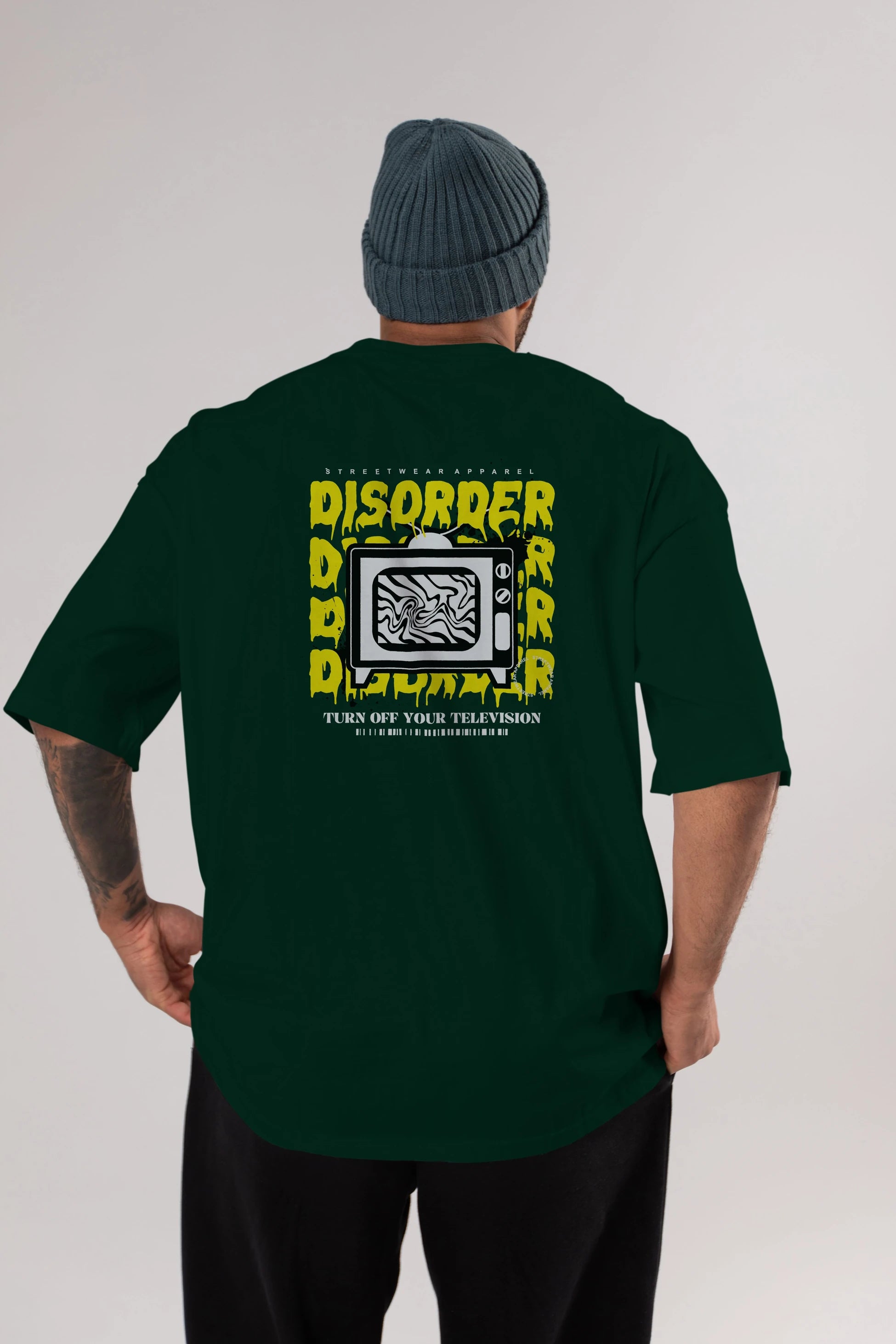 Disorder Streetwear Arka Baskılı Oversize t-shirt Erkek Kadın Unisex