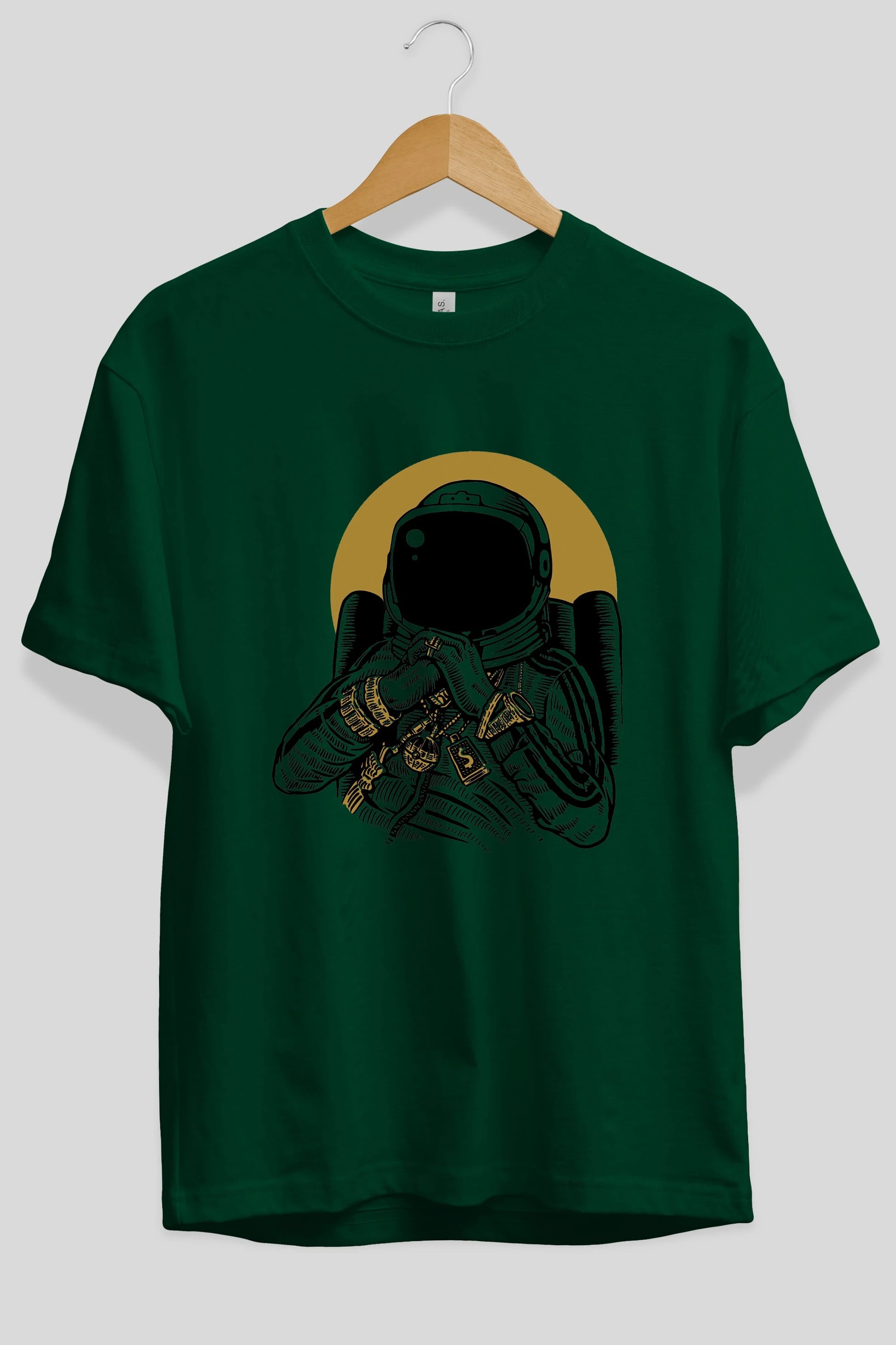Space Dee Jay Ön Baskılı Oversize t-shirt Erkek Kadın Unisex %100 Pamuk tişort