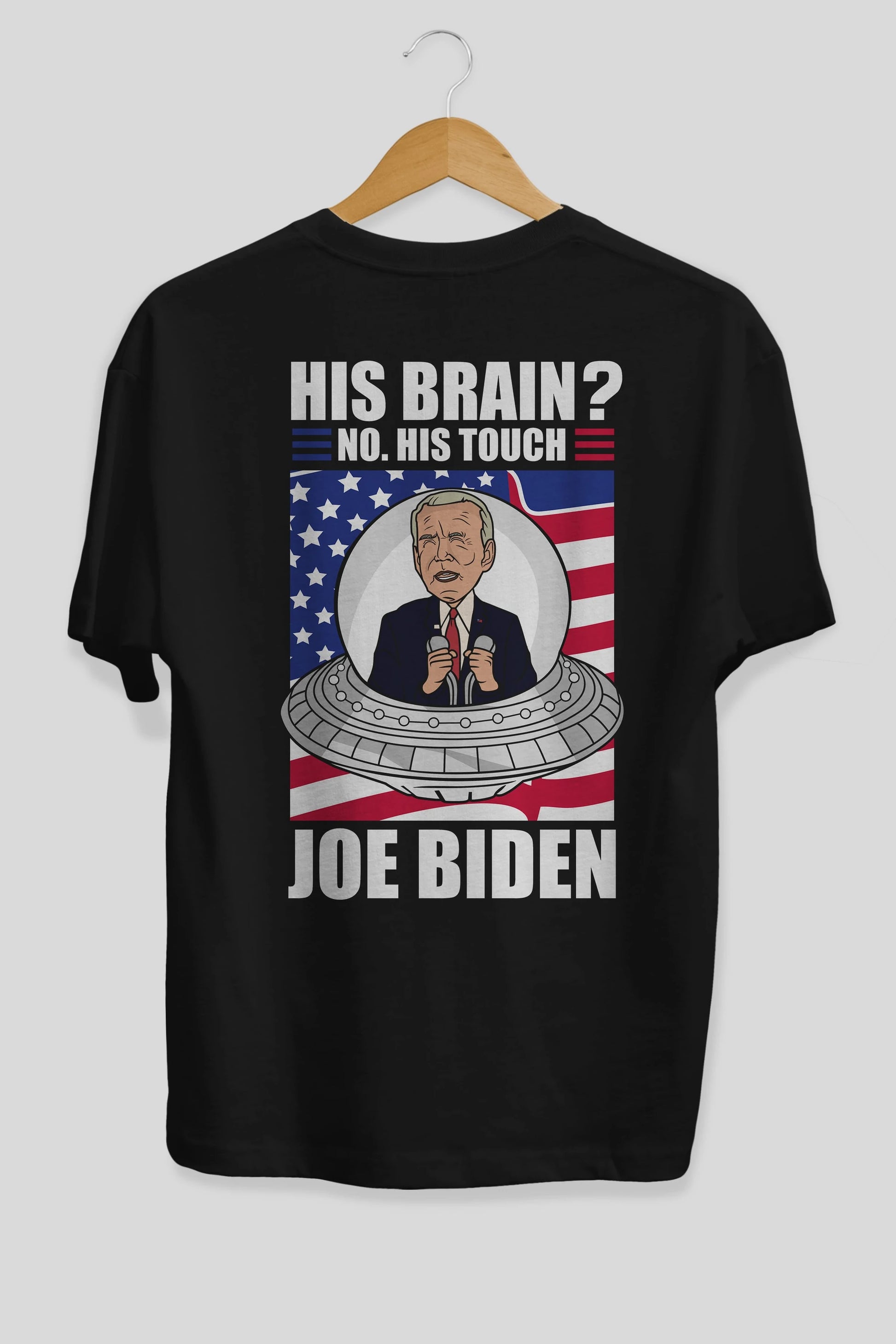Alien Biden Arka Baskılı Oversize t-shirt Erkek Kadın Unisex %100 Pamuk tişort