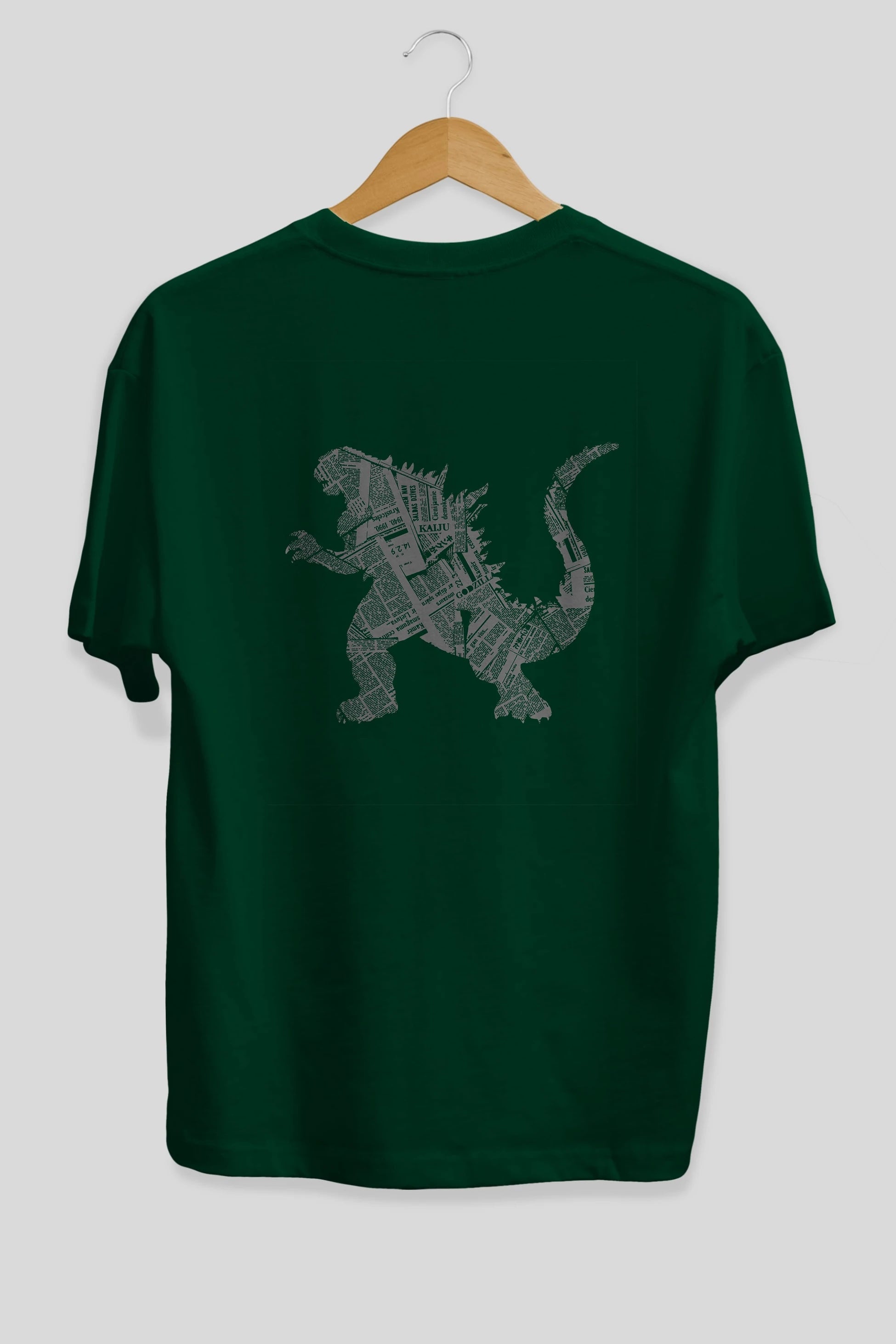 Kaiju Arka Baskılı Oversize t-shirt %100 pamuk Erkek Kadın Unisex