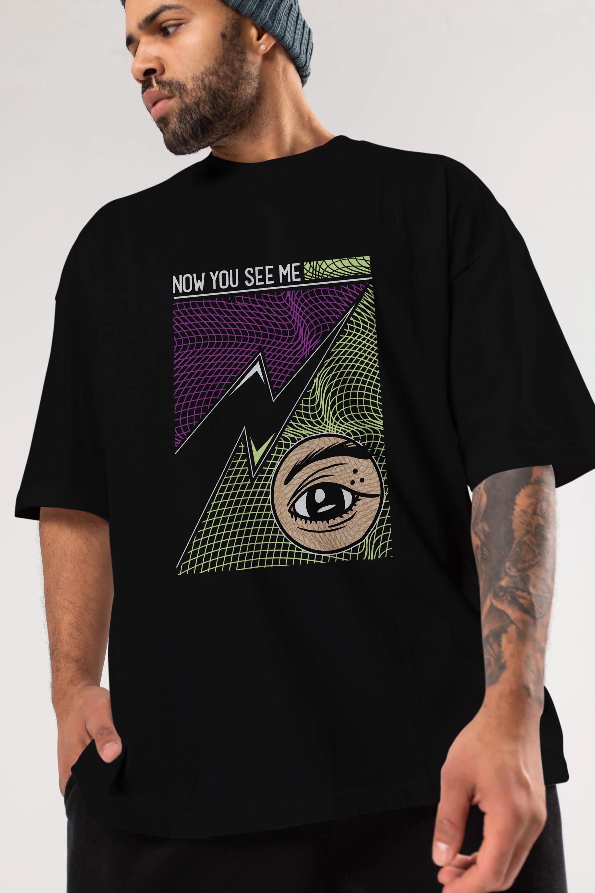 Now You See Me Ön Baskılı Oversize t-shirt Erkek Kadın Unisex