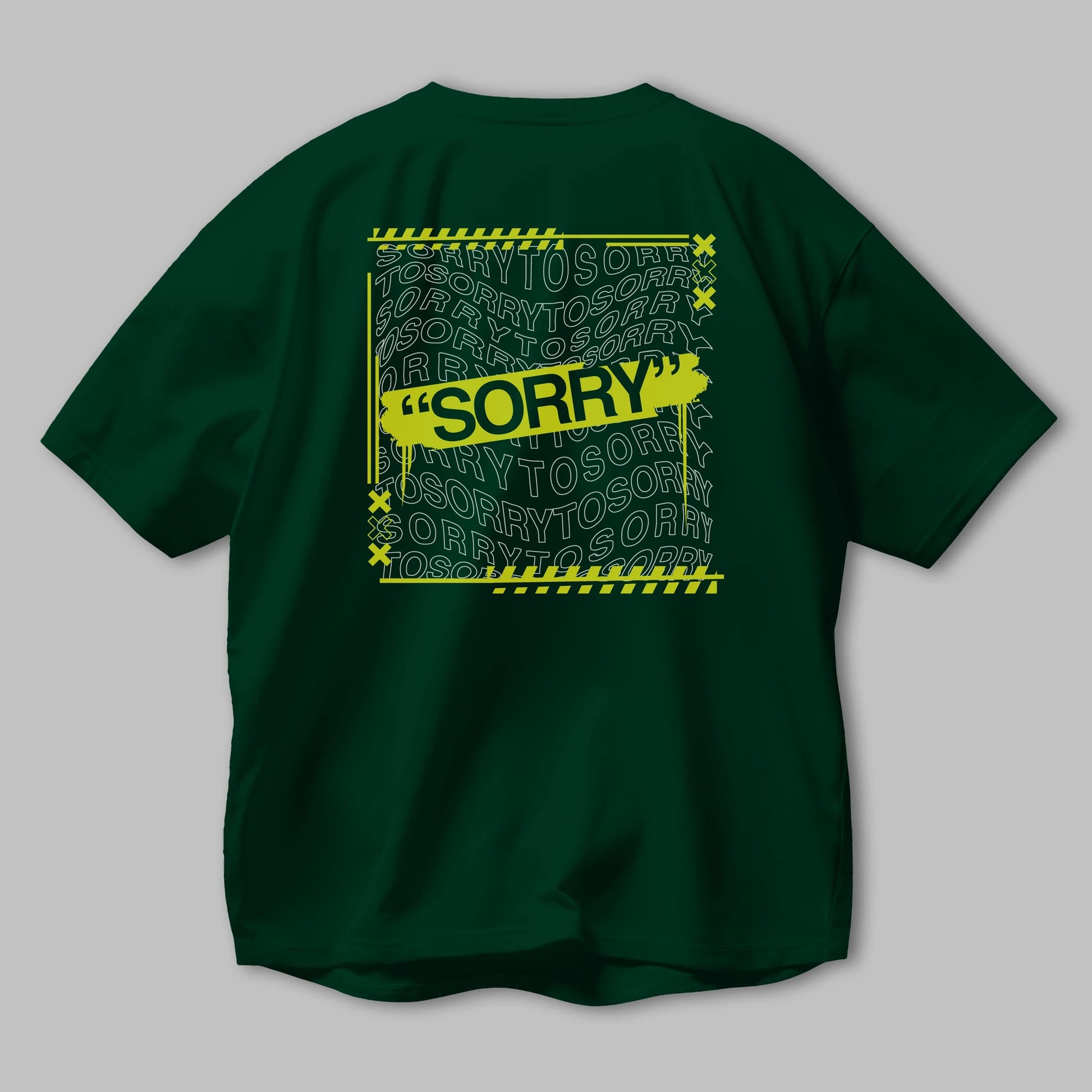 Sorry to Sorry Arka Baskılı Oversize t-shirt Erkek Kadın Unisex