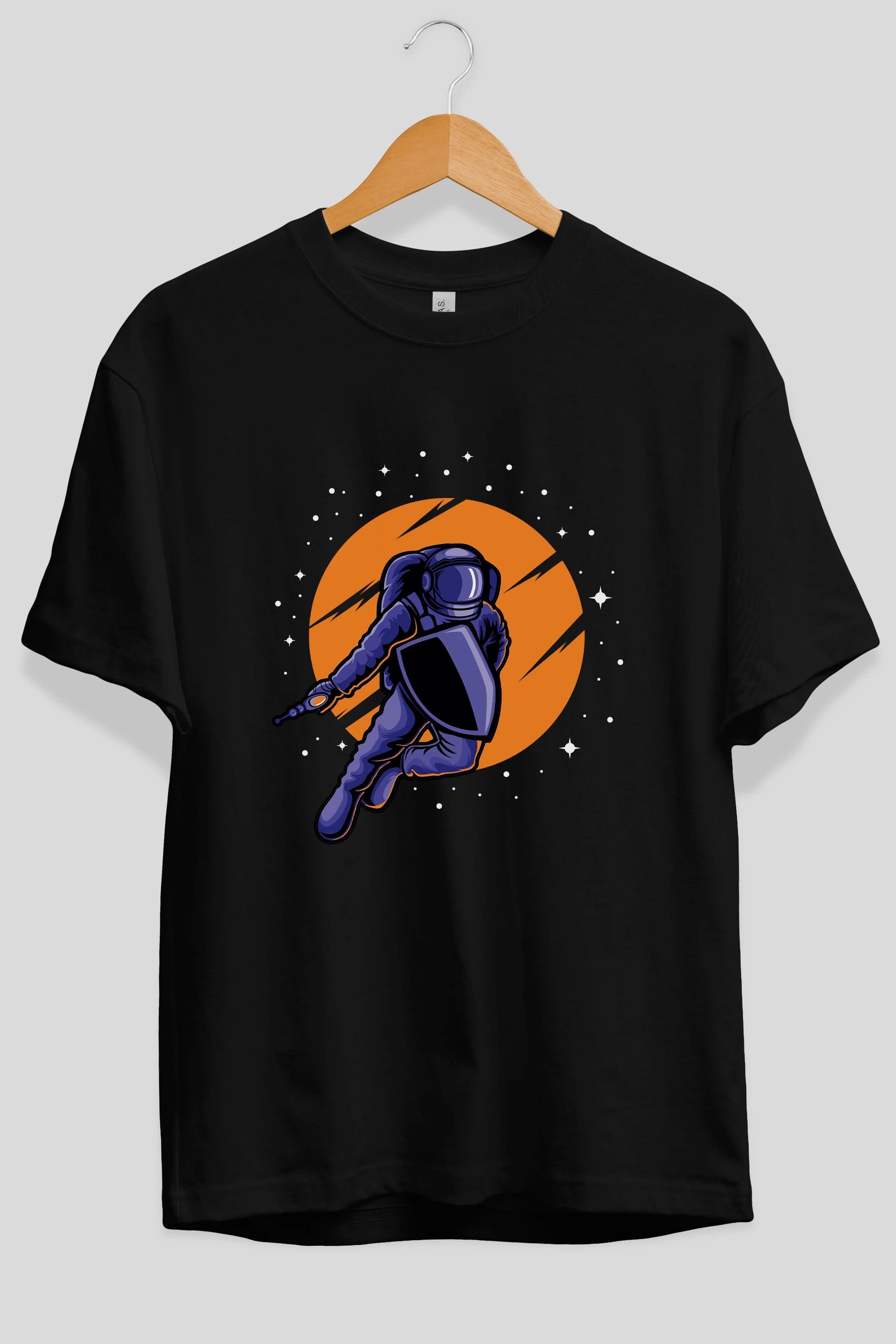 Astro Wars Ön Baskılı Oversize t-shirt Erkek Kadın Unisex