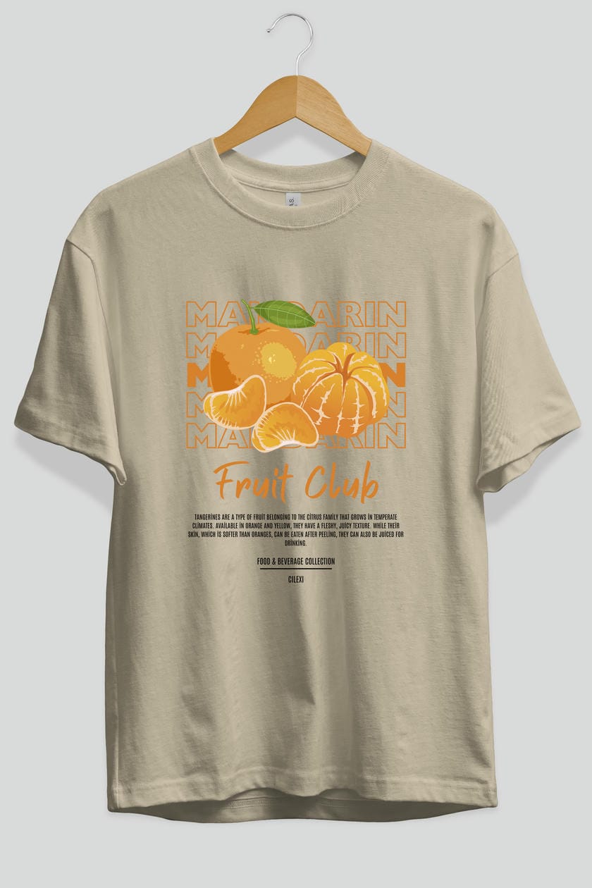 Mandarin Ön Baskılı Oversize t-shirt Erkek Kadın Pamuk Bisiklet Yaka tişort