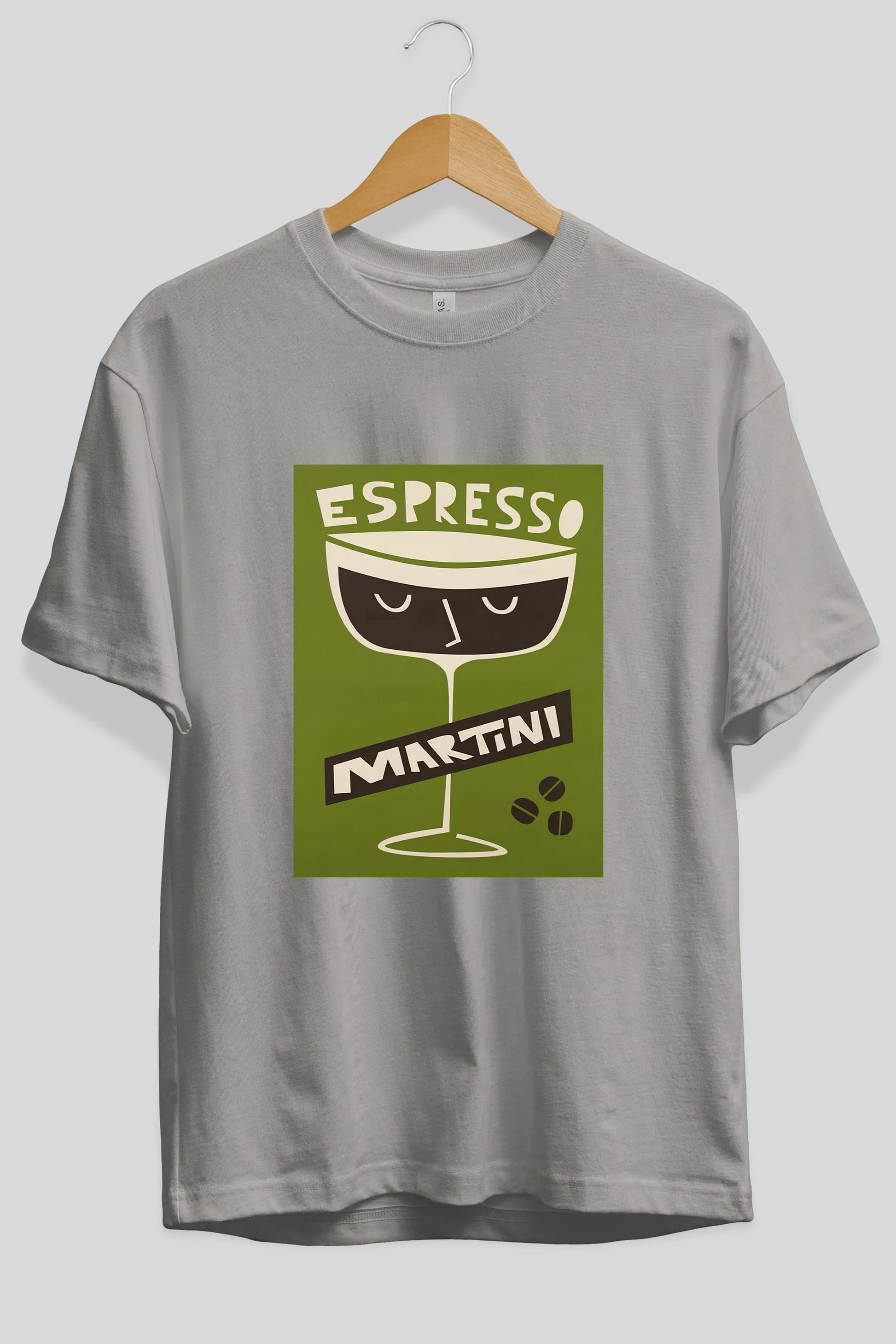 Espresso Martini 2 Ön Baskılı Oversize t-shirt Erkek Kadın Unisex %100 Pamuk Bisiklet Yaka tişort