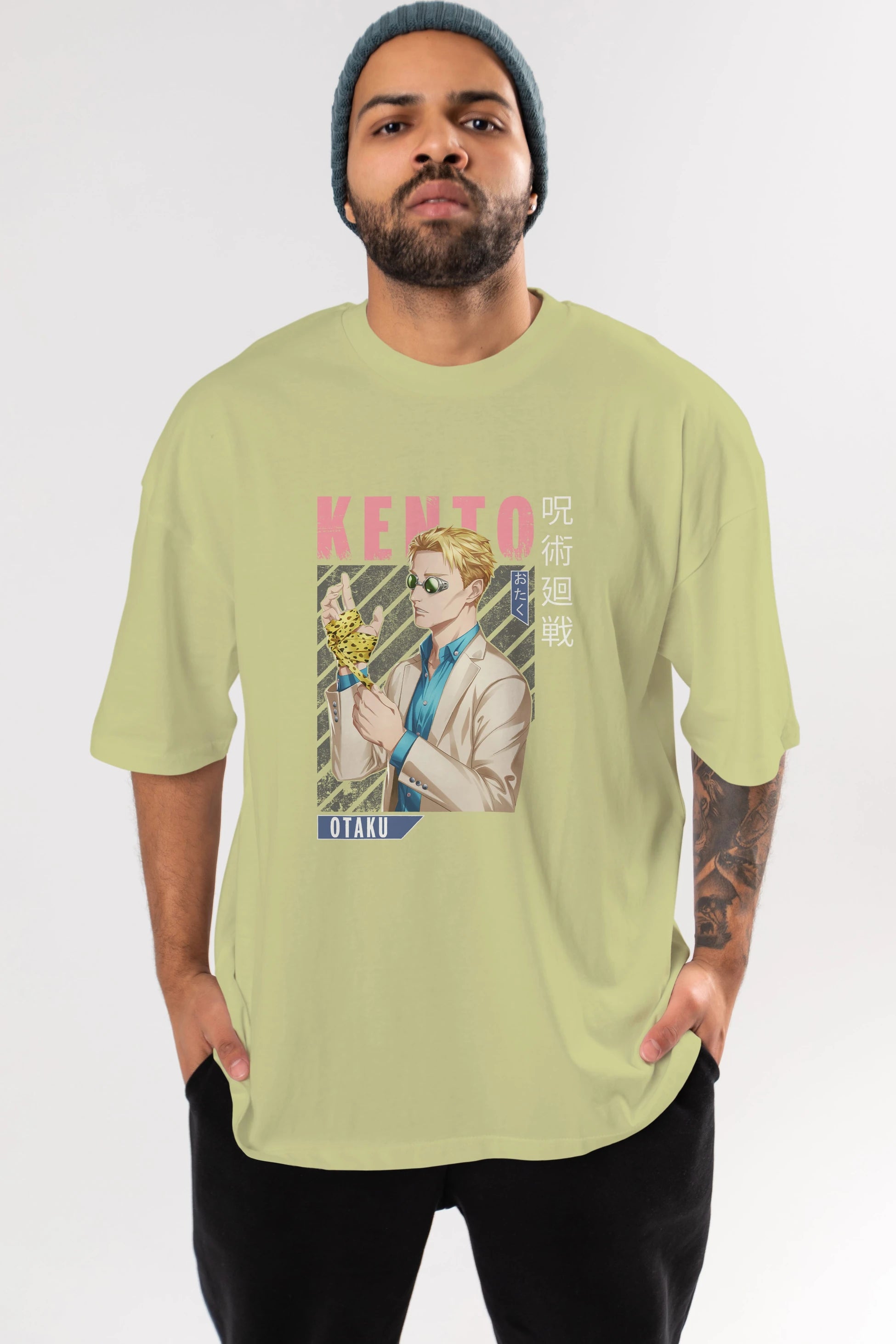 Kento Nanami Anime Ön Baskılı Oversize t-shirt %100 pamuk Erkek Kadın Unisex