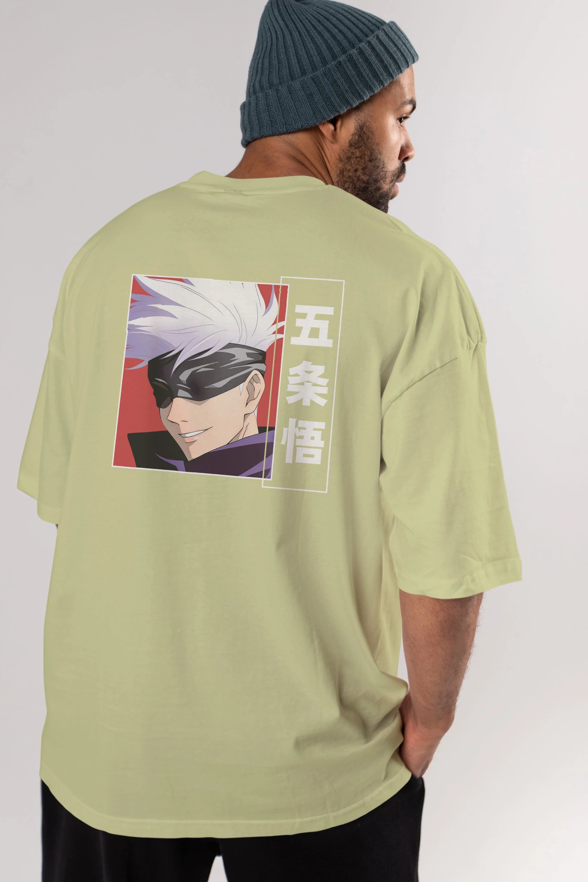 SATORU GOJO Anime Arka Baskılı Oversize t-shirt Erkek Kadın Unisex