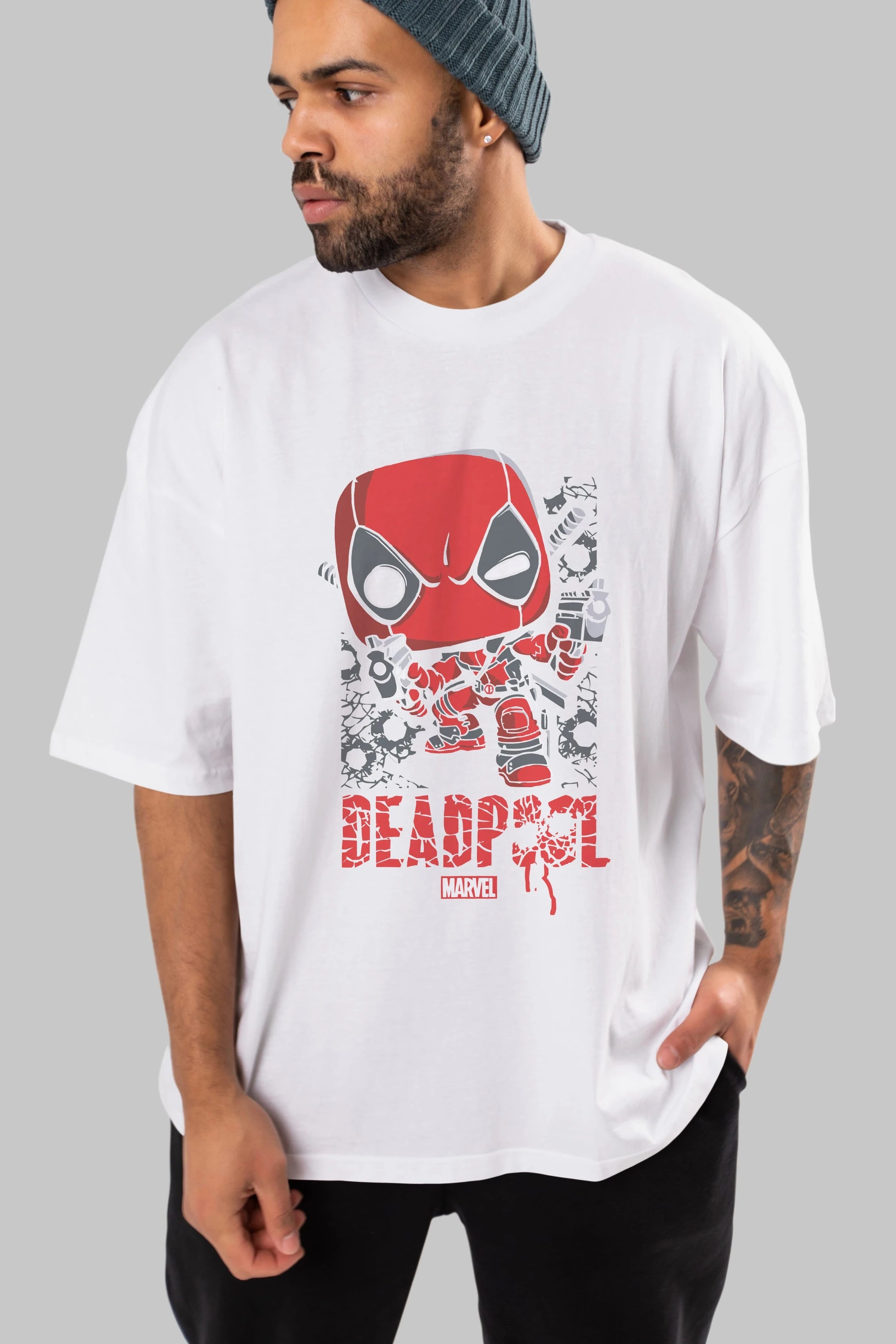 Deadpool (8) Ön Baskılı Oversize t-shirt Erkek Kadın Unisex %100 Pamuk Bisiklet Yaka tişort