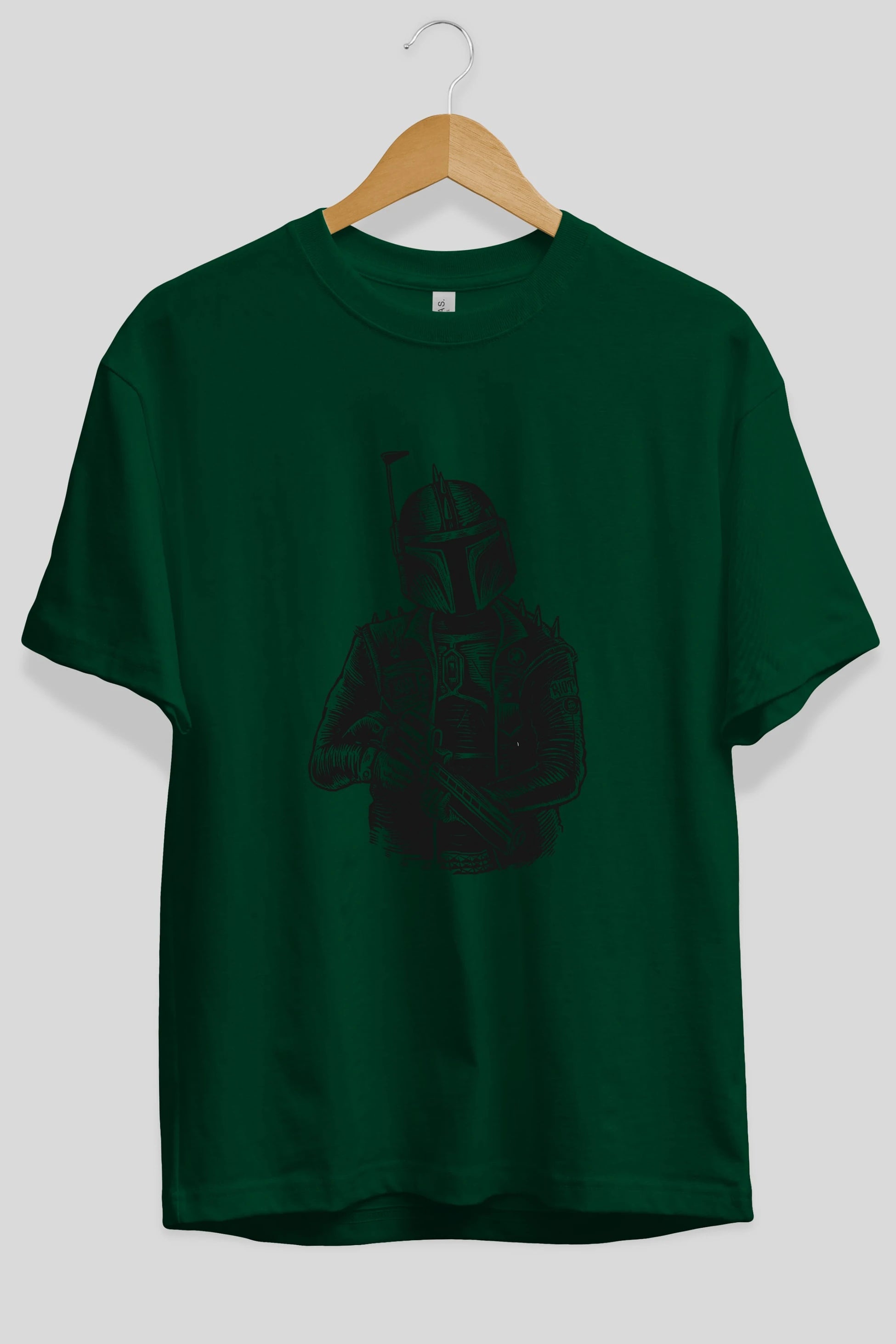 Boba Punk Ön Baskılı Oversize t-shirt Erkek Kadın Unisex %100 Pamuk tişort