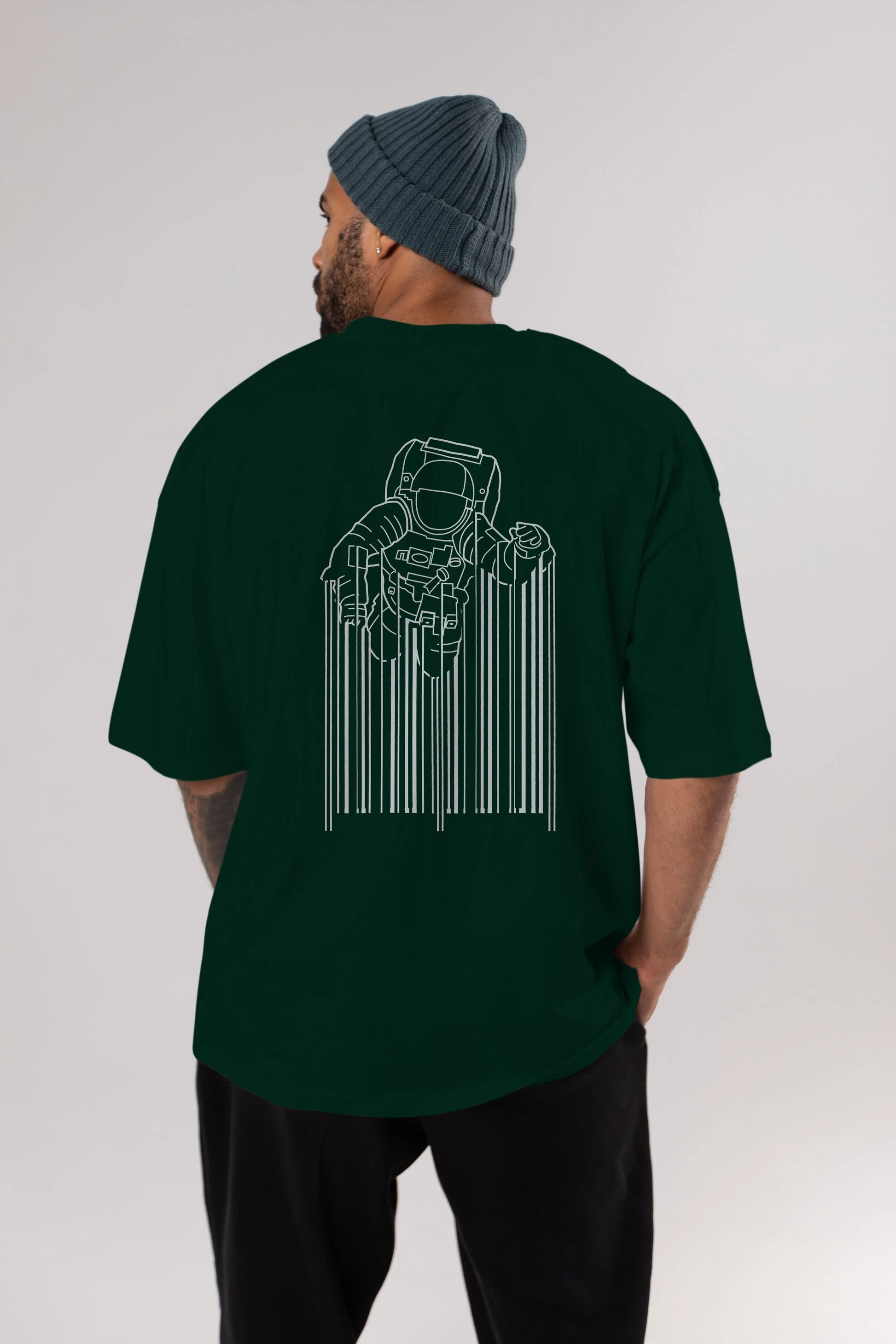 Astrocode Arka Baskılı Oversize t-shirt %100 pamuk Erkek Kadın Unisex
