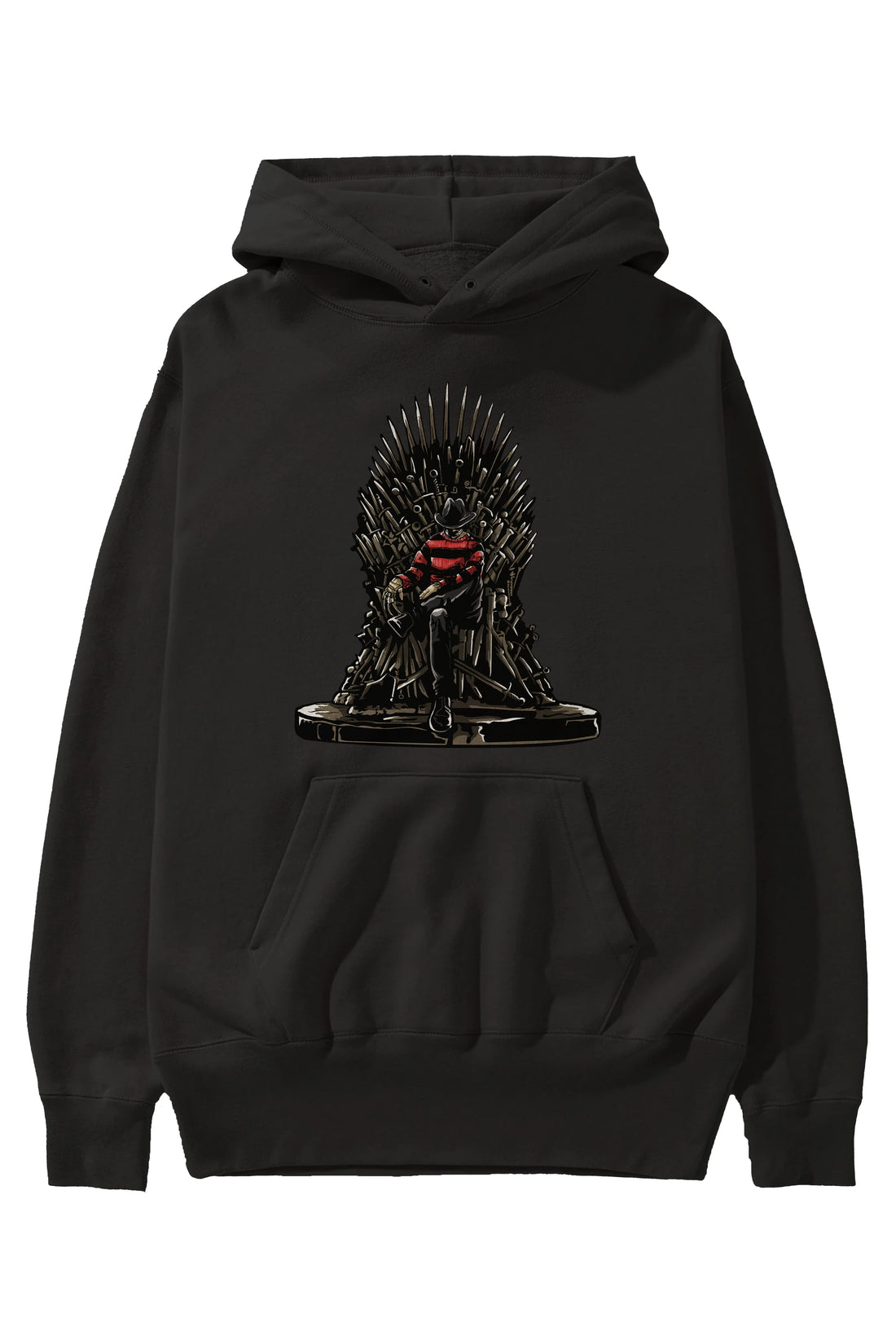 Nightmare Throne Ön Baskılı Hoodie Oversize Kapüşonlu Sweatshirt Erkek Kadın Unisex