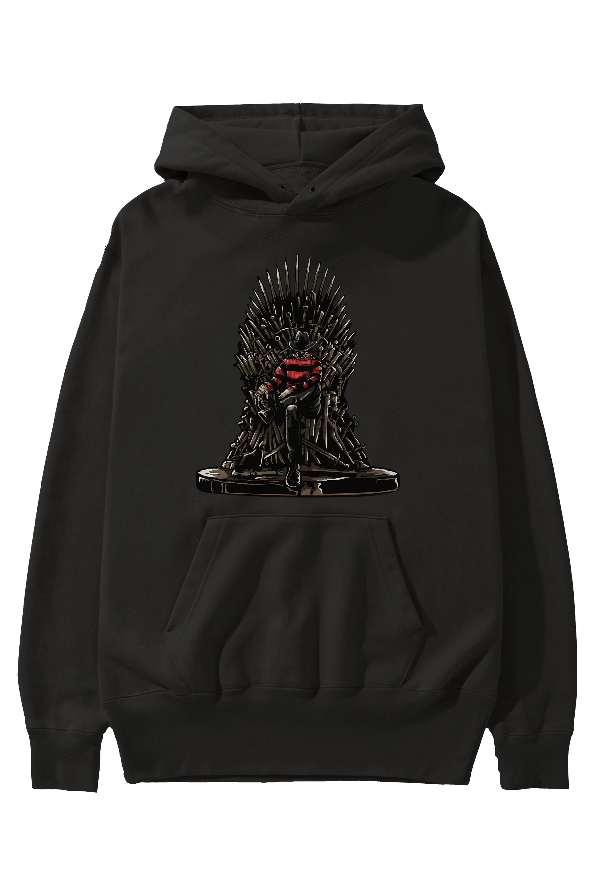 Nightmare Throne Ön Baskılı Hoodie Oversize Kapüşonlu Sweatshirt Erkek Kadın Unisex