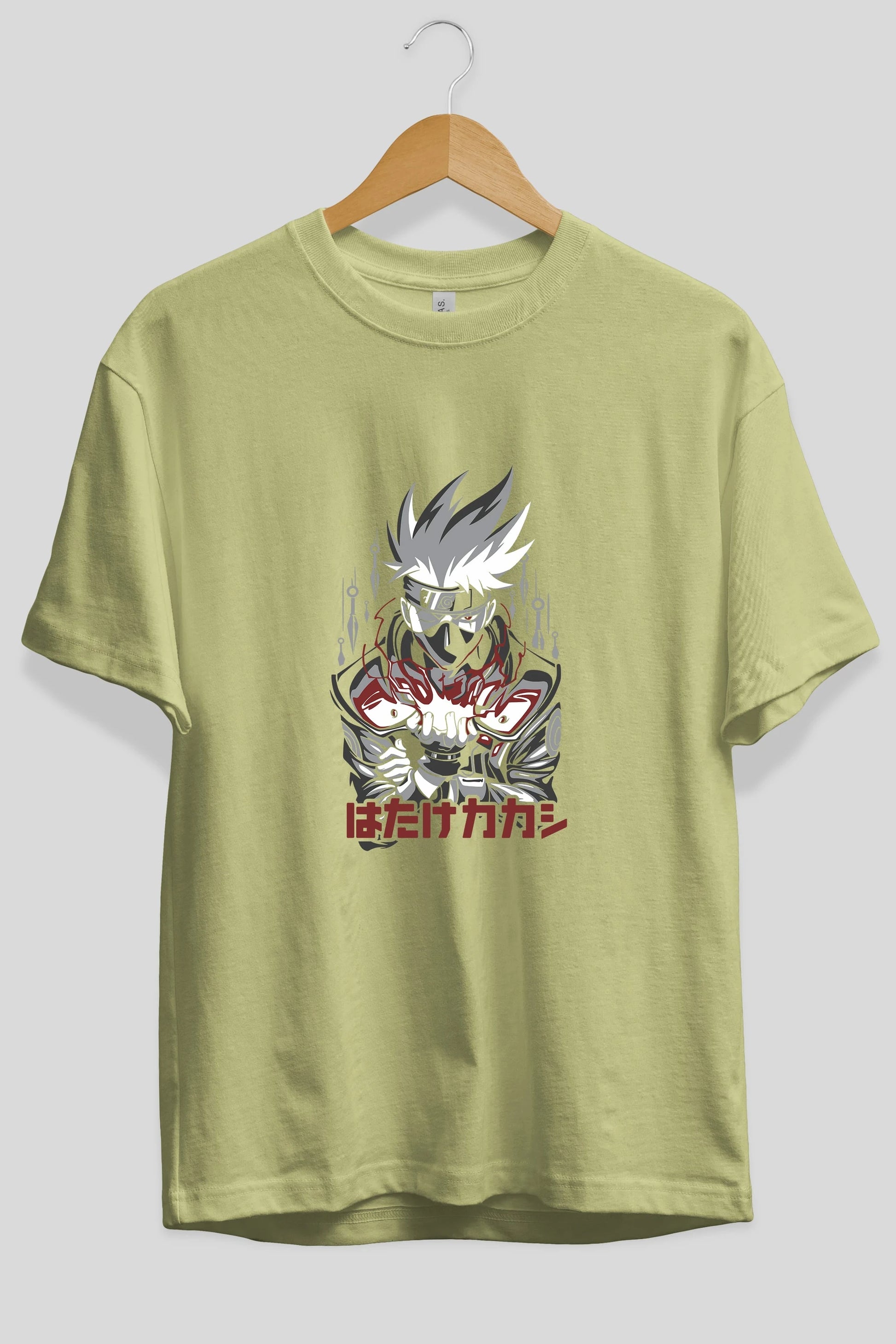 KAKASHI HATAKE NARUTO 1 Anime Ön Baskılı Oversize t-shirt %100 pamuk Erkek Kadın Unisex