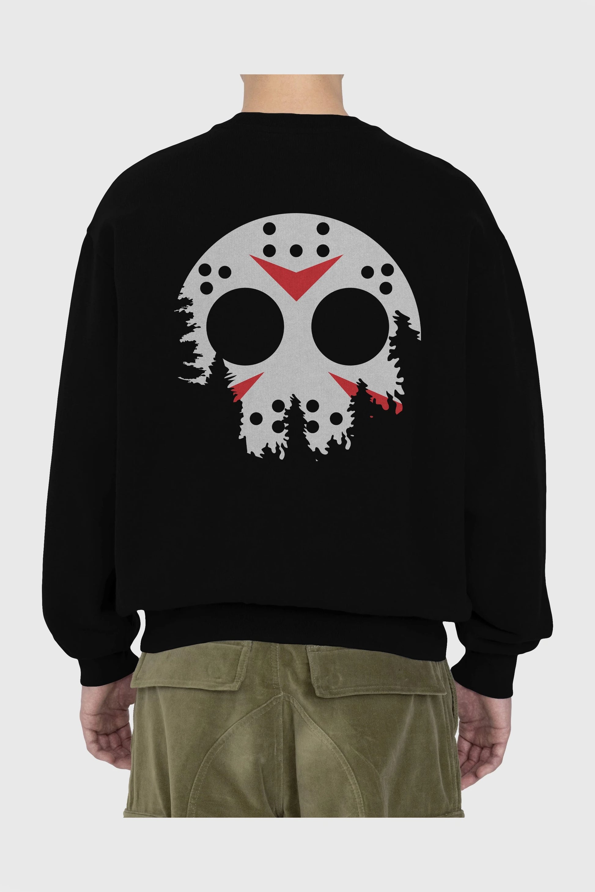 Jason Moon Arka Baskılı Oversize Sweatshirt Erkek Kadın Unisex