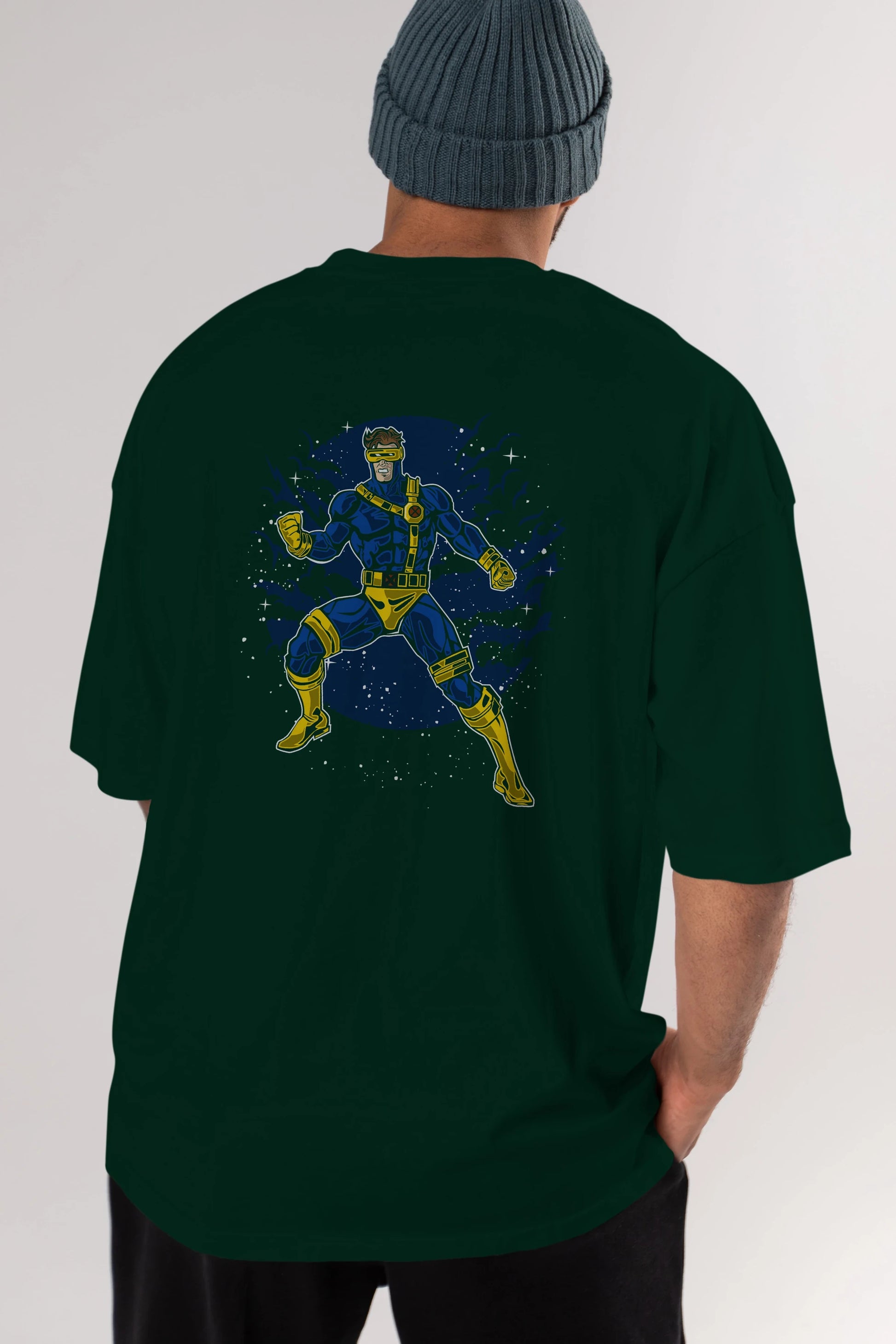 CYCLOPS Arka Baskılı Oversize t-shirt Erkek Kadın Unisex %100 Pamuk