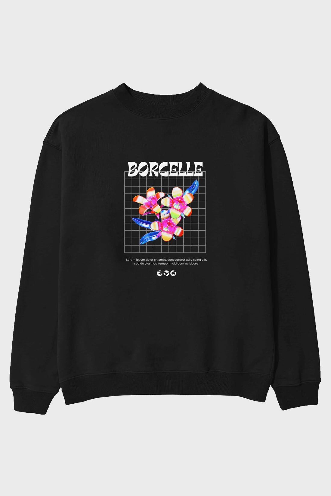 Borcelle Streetwear Ön Baskılı Oversize Sweatshirt Erkek Kadın Unisex