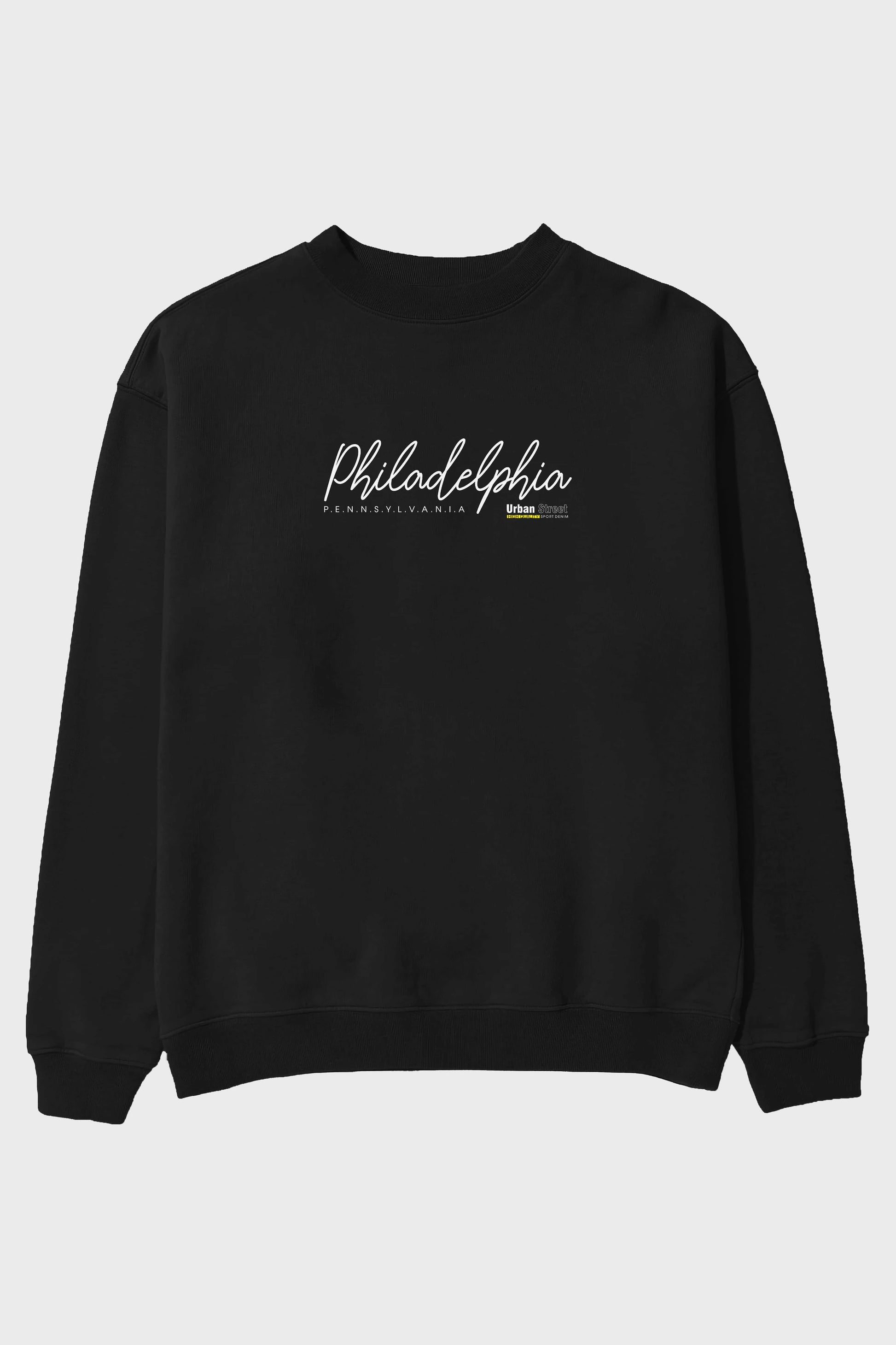 Philadelphia Urban Ön Baskılı Oversize Sweatshirt Erkek Kadın Unisex