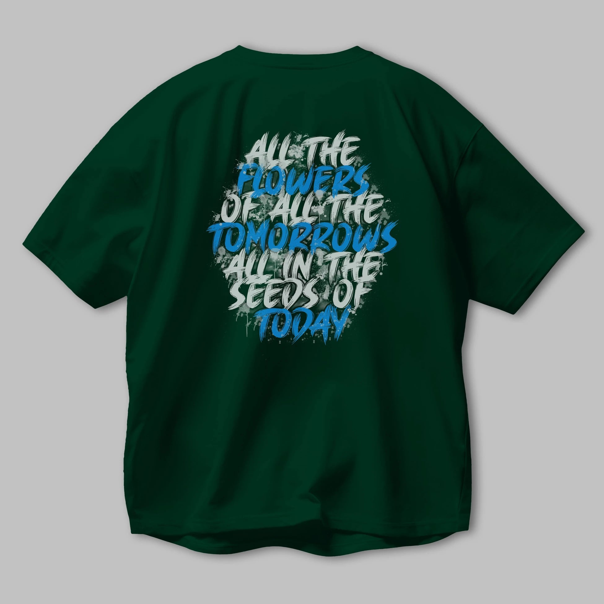 All The Flowers Arka Baskılı Oversize t-shirt Erkek Kadın Unisex