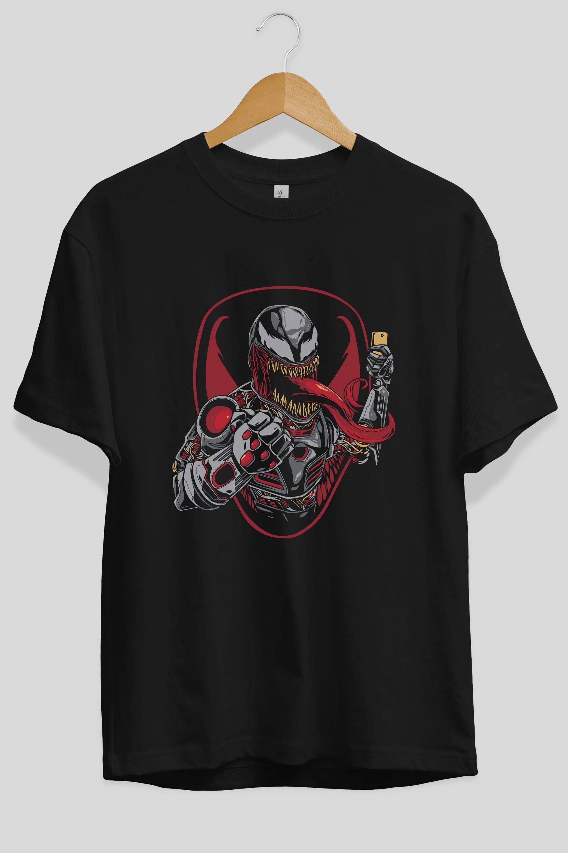 Venom (17) Ön Baskılı Oversize t-shirt Erkek Kadın Unisex %100 Pamuk Bisiklet Yaka tişort