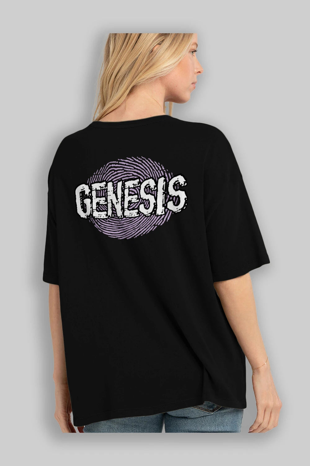 Genesis Arka Baskılı Oversize t-shirt Erkek Kadın Unisex