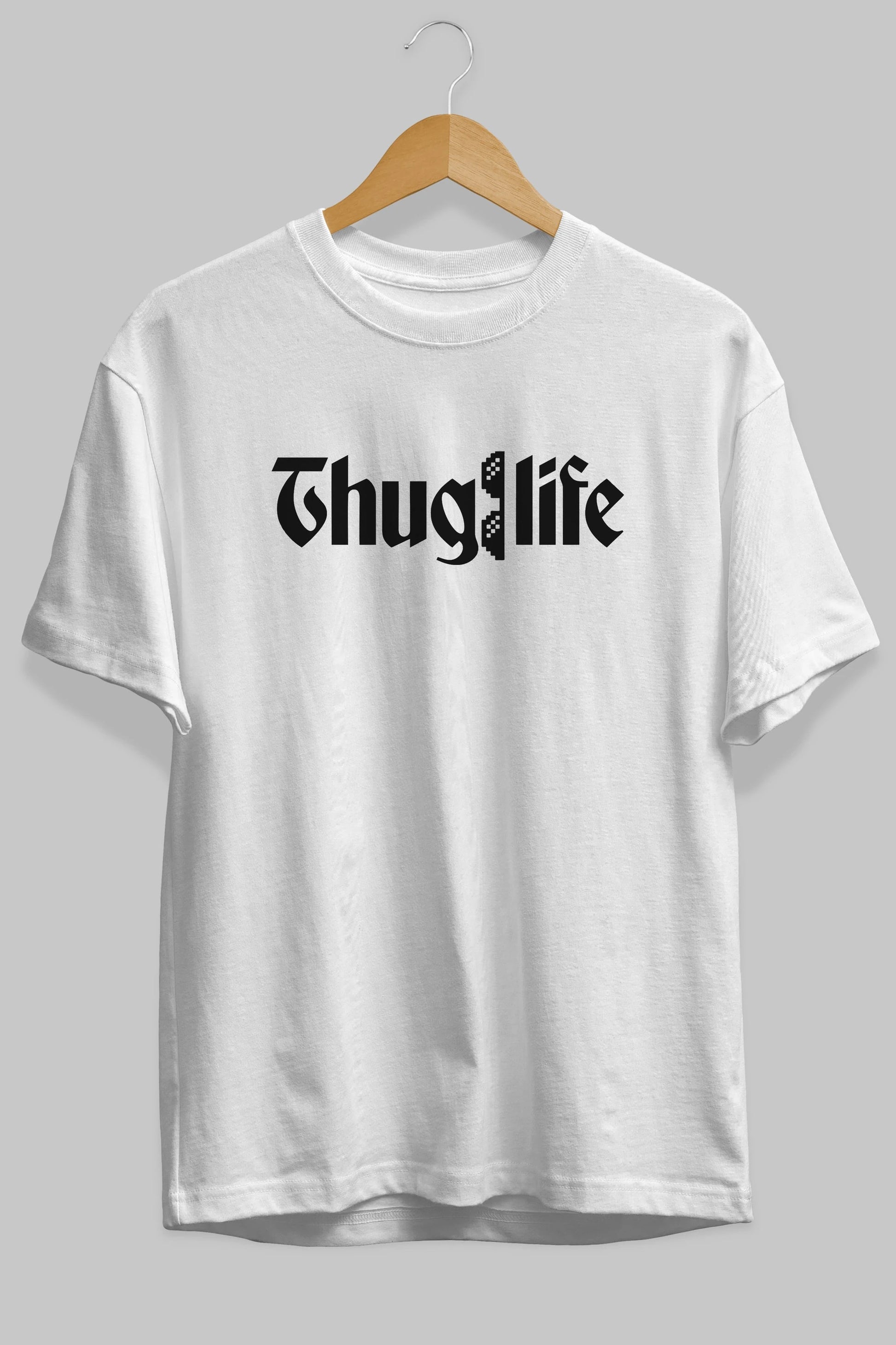 Thuglife Ön Baskılı Oversize t-shirt %100 pamuk Erkek Kadın Unisex