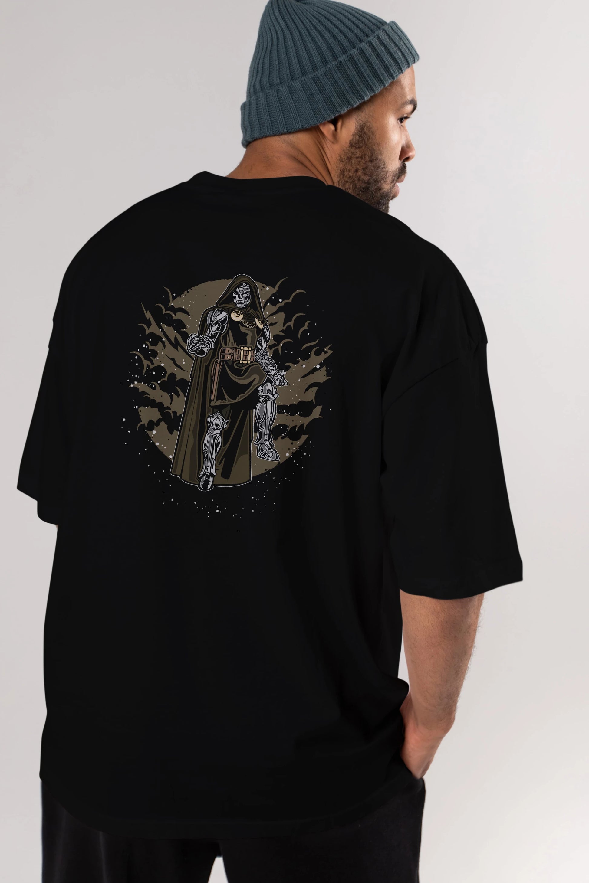 DOCTER DOOM Arka Baskılı Oversize t-shirt Erkek Kadın Unisex %100 Pamuk