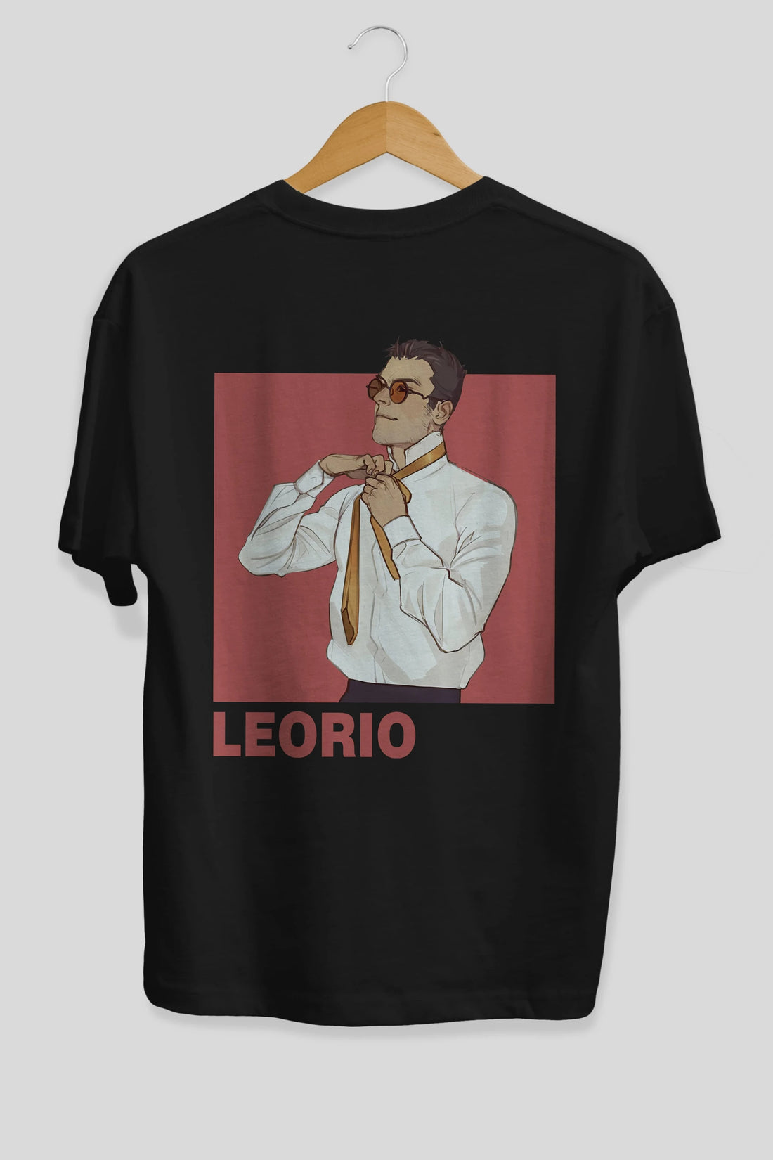 Leorio Paladiknight 5 Anime Arka Baskılı Oversize t-shirt Erkek Kadın Unisex