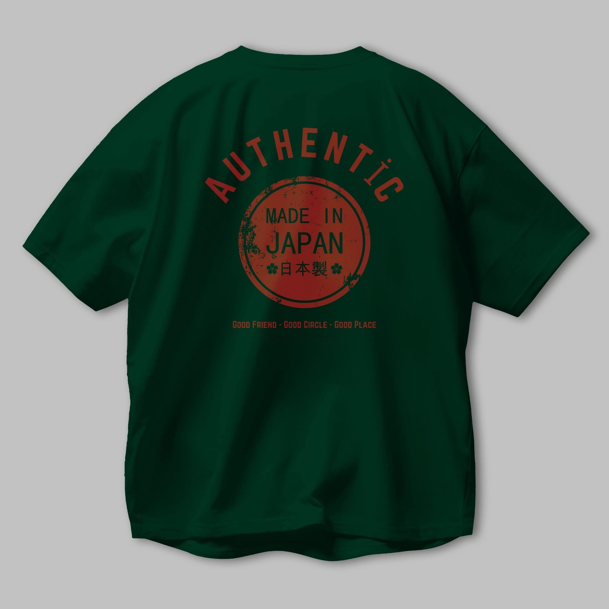 Authentic Japan Style Arka Baskılı Oversize t-shirt Erkek Kadın Unisex