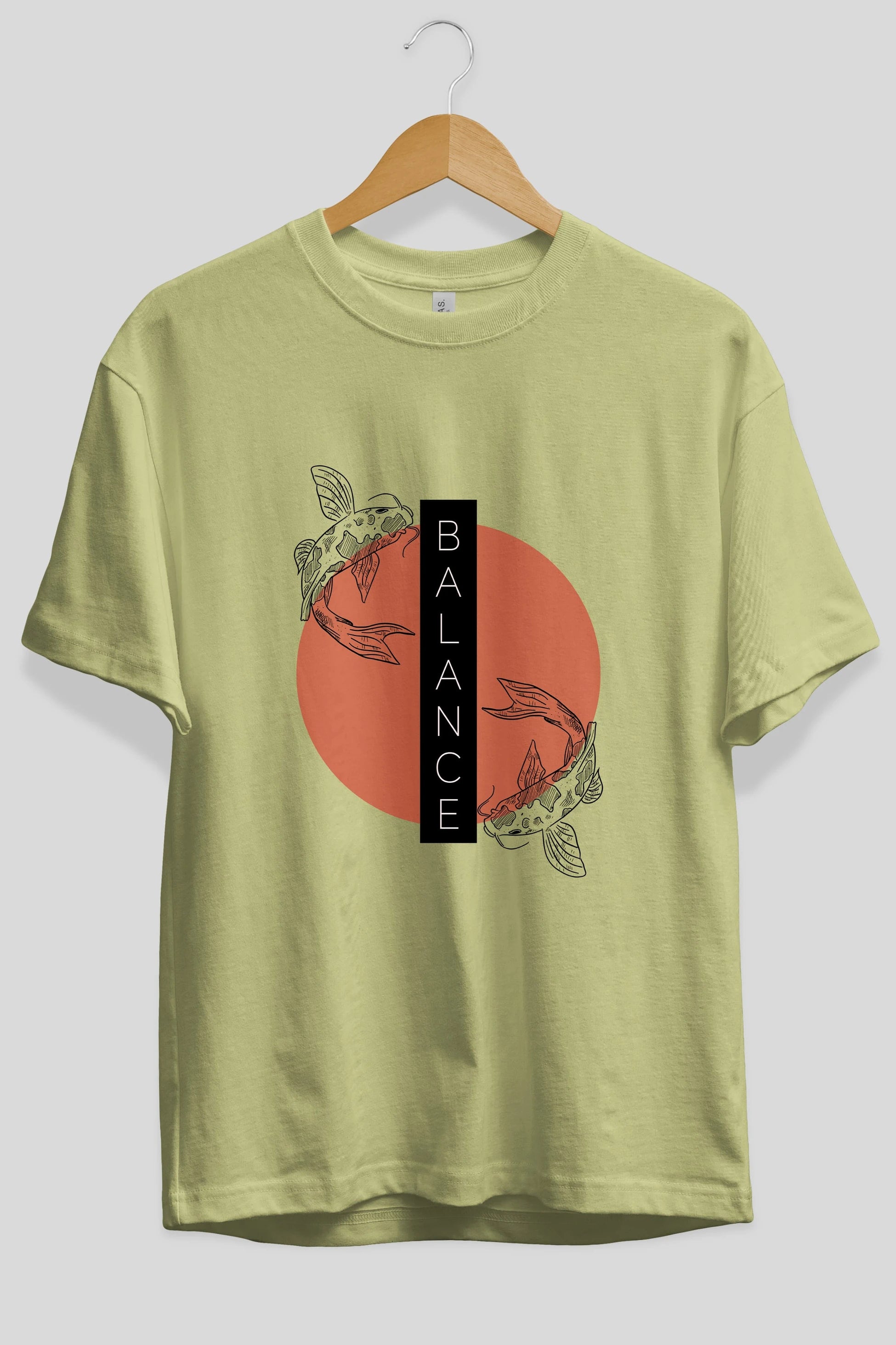 Balance 2 Yazılı Ön Baskılı Oversize t-shirt Erkek Kadın Unisex