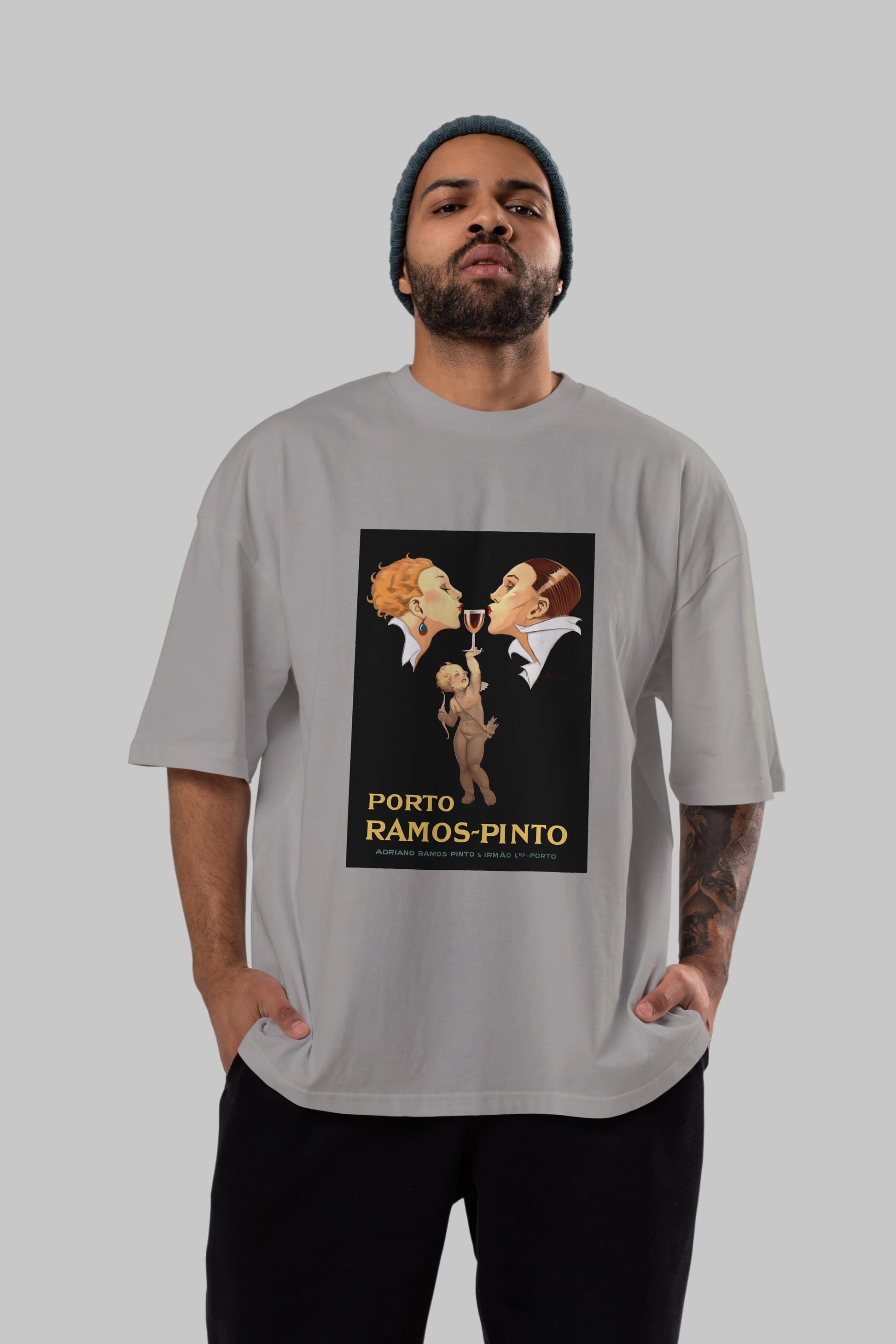 Porto Ramos Pinto Ön Baskılı Oversize t-shirt Erkek Kadın Unisex %100 Pamuk Bisiklet Yaka tişort