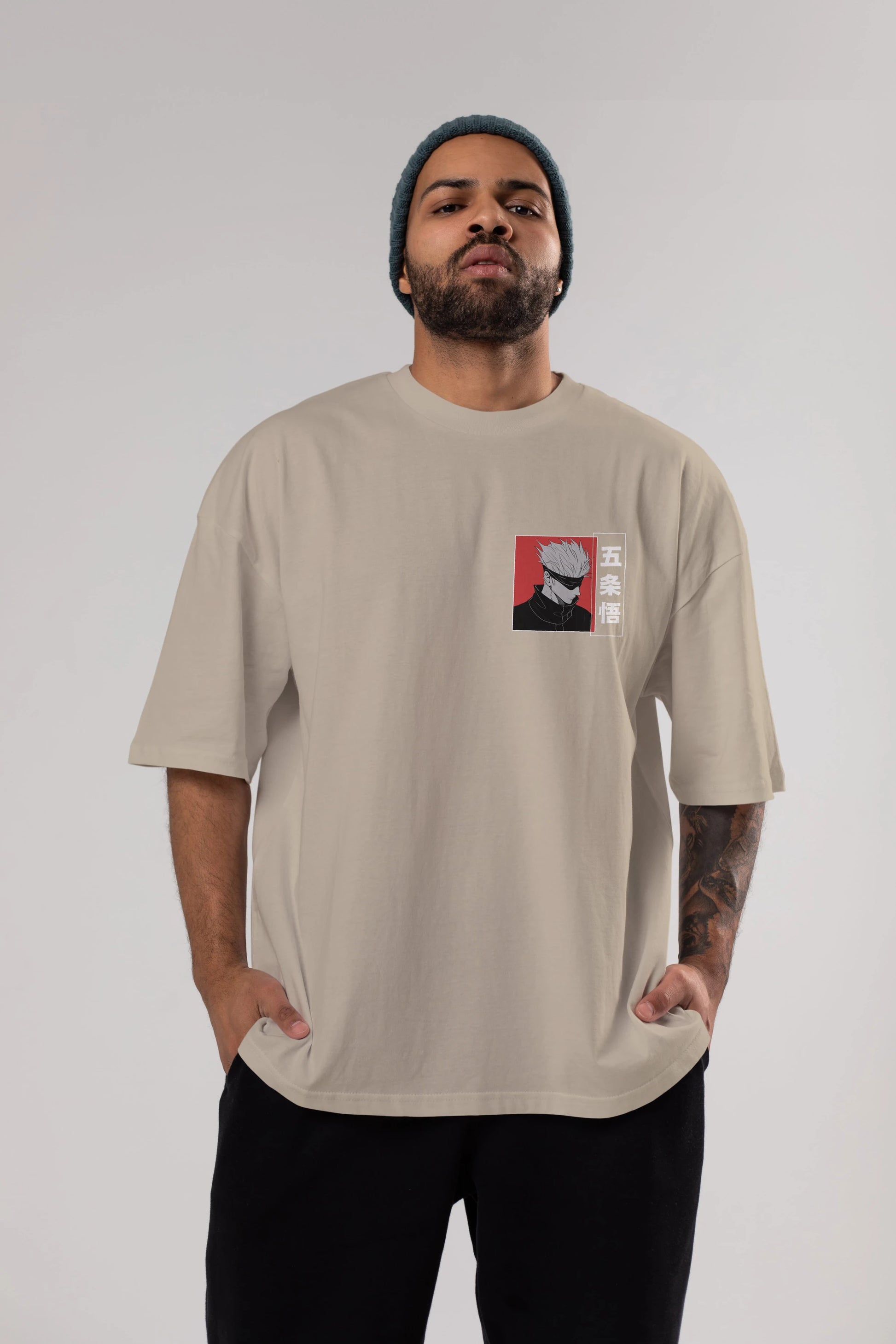 JUJUTSU KAISEN 2 Ön Sol Baskılı Oversize t-shirt Erkek Kadın Unisex %100 Pamuk Bisiklet Yaka tişort