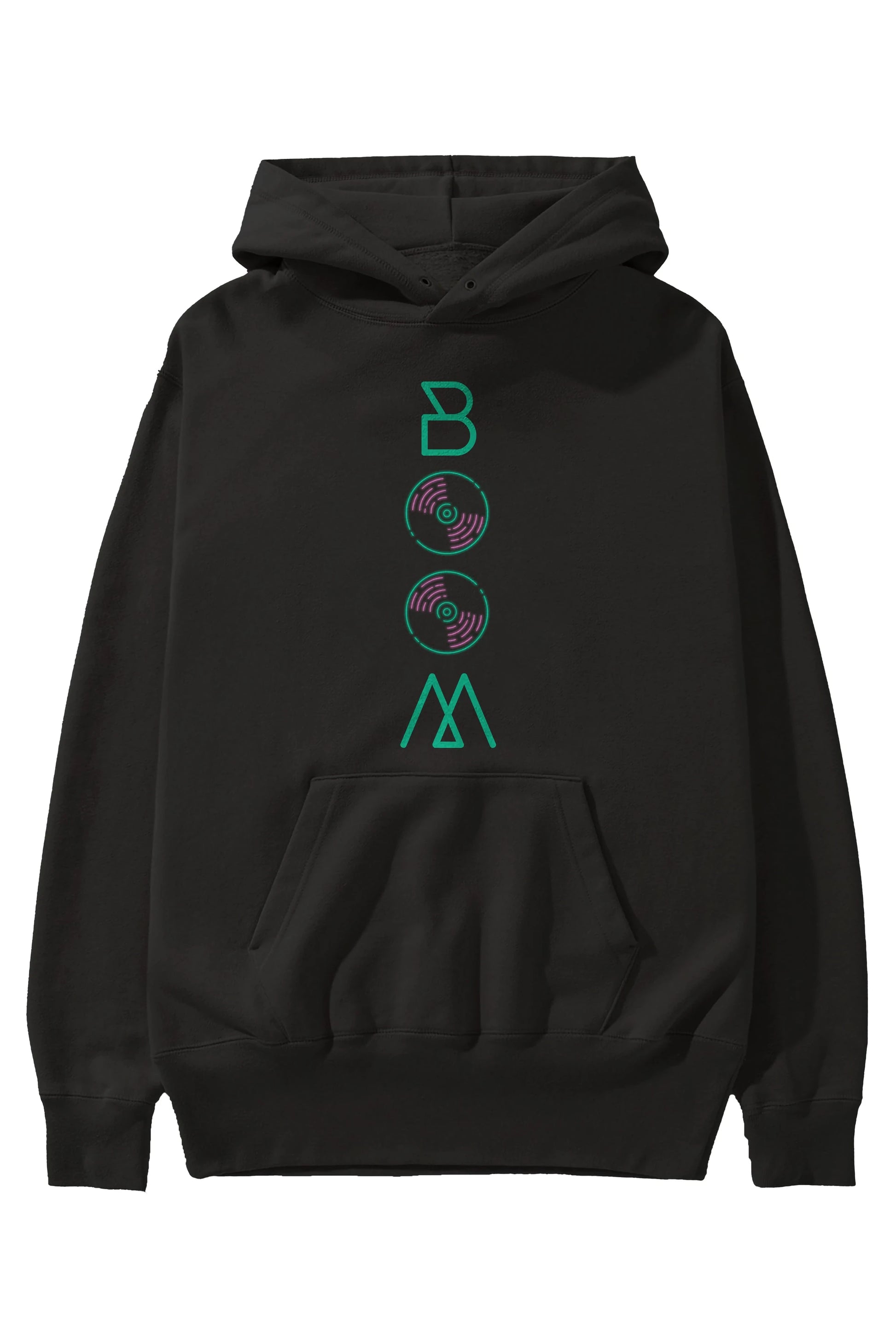 Boom Ön Baskılı Oversize Hoodie Kapüşonlu Sweatshirt Erkek Kadın Unisex