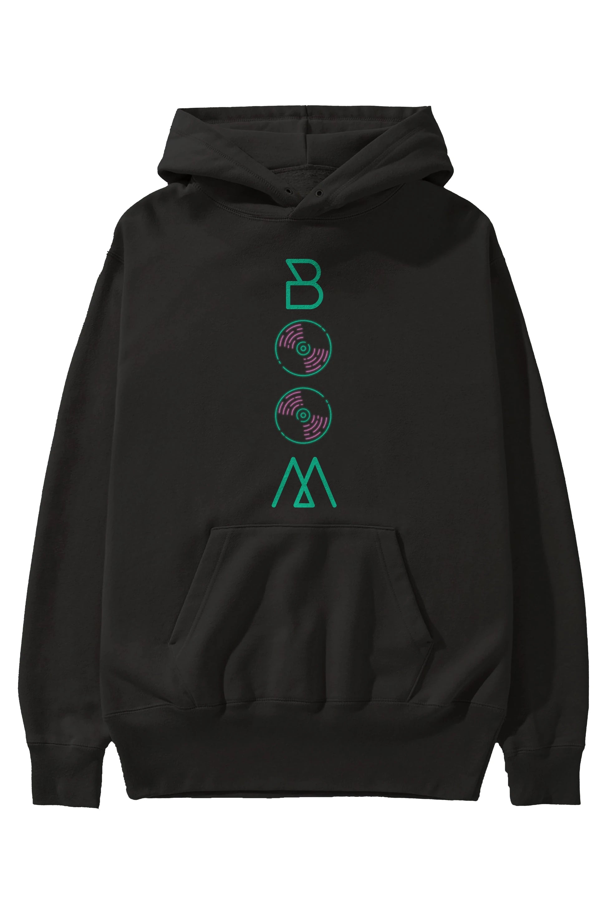 Boom Ön Baskılı Oversize Hoodie Kapüşonlu Sweatshirt Erkek Kadın Unisex
