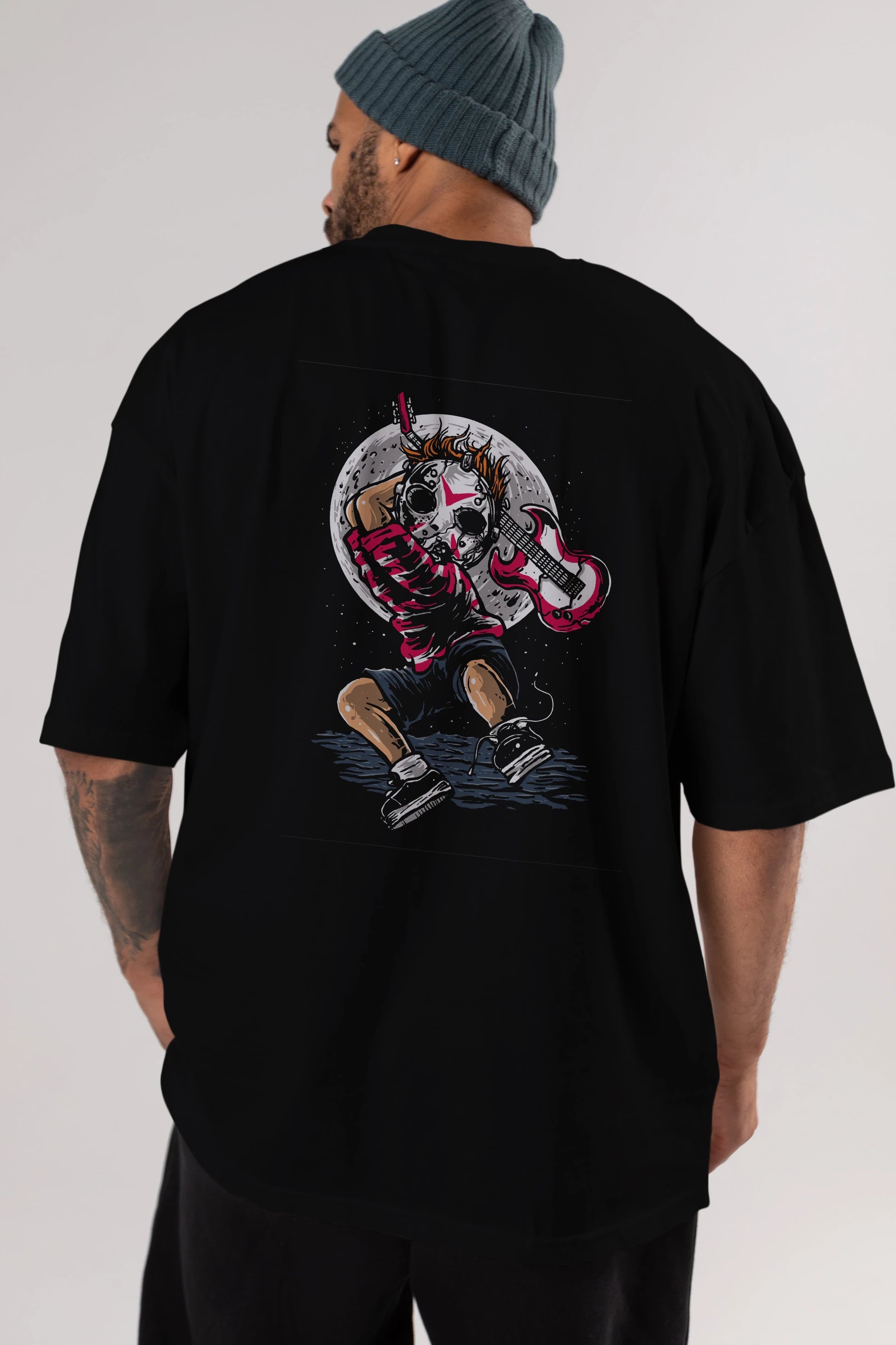 Break The Noise Arka Baskılı Oversize t-shirt Erkek Kadın Unisex %100 Pamuk