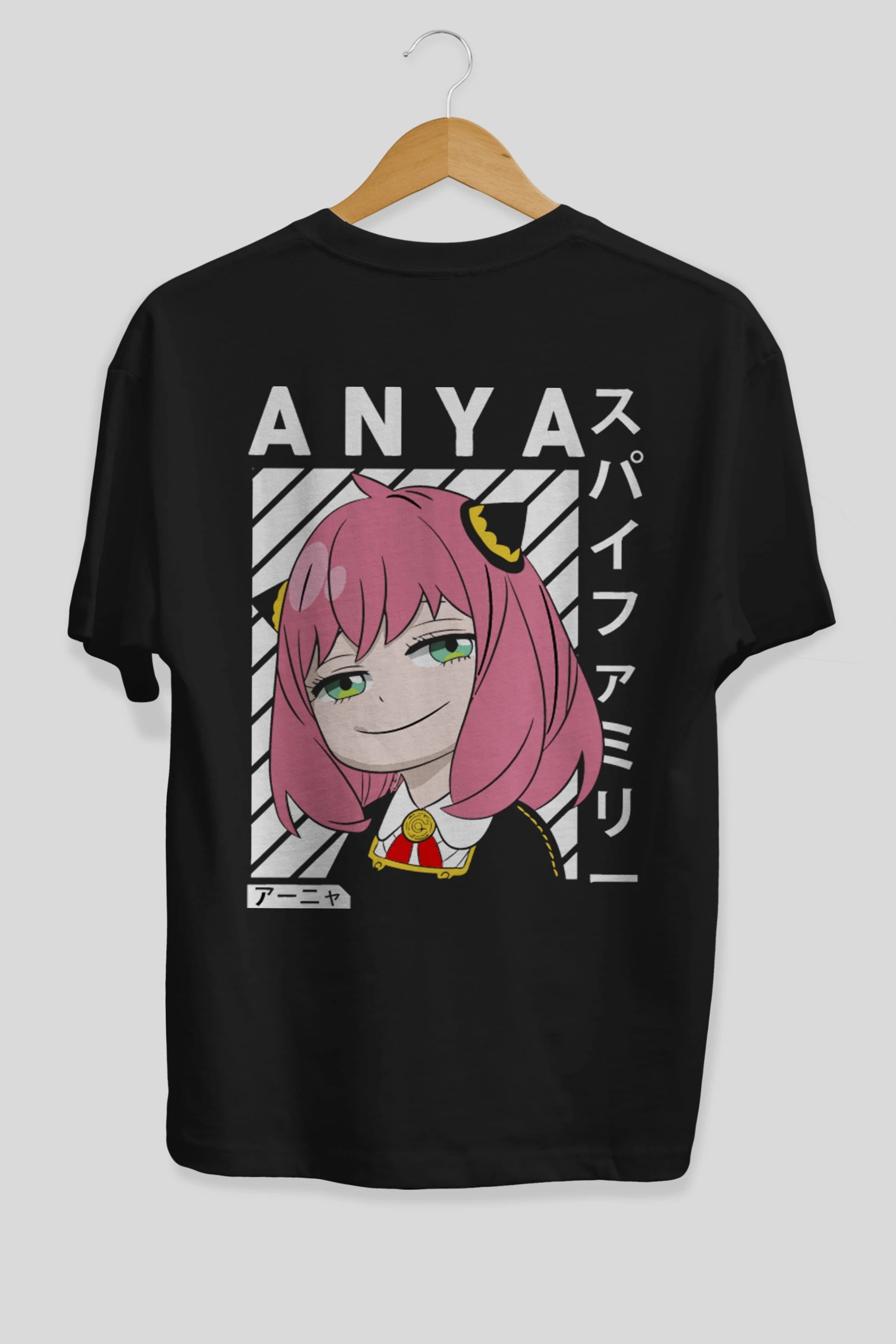 Anya SPYX FAMILY Anime Arka Baskılı Oversize t-shirt Erkek Kadın Unisex