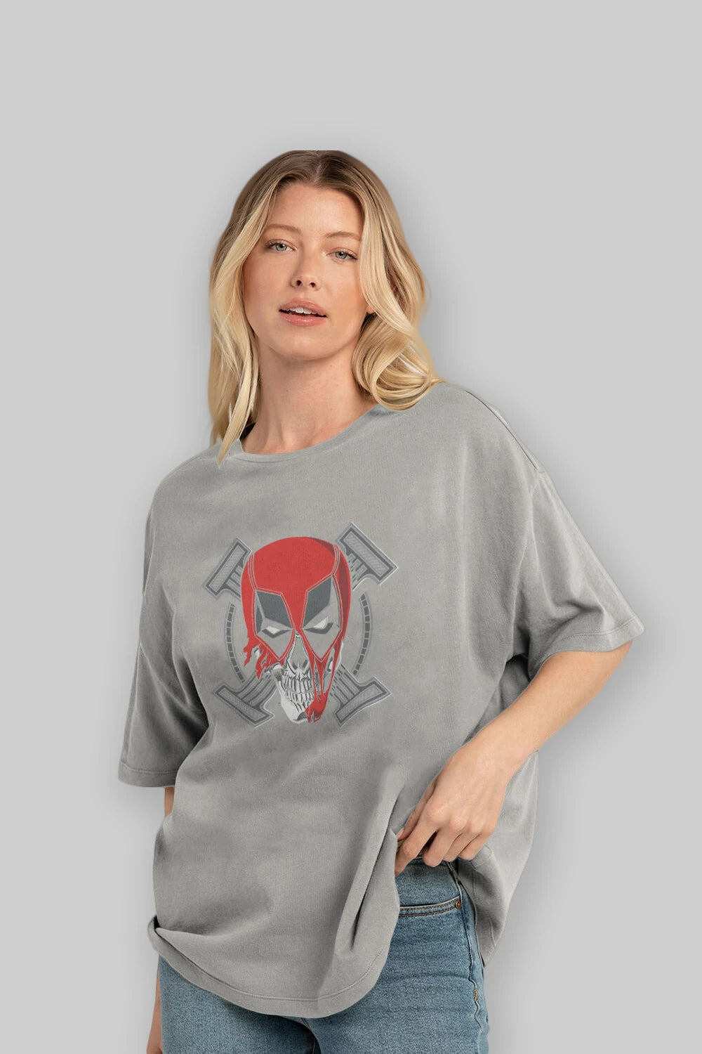 Deadpool (7) Ön Baskılı Oversize t-shirt Erkek Kadın Unisex %100 Pamuk Bisiklet Yaka tişort