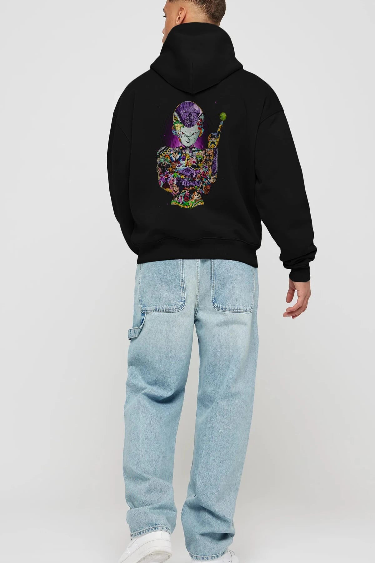 DRAGON BALL ART (4) Anime Arka Baskılı Hoodie Oversize Kapüşonlu Sweatshirt Erkek Kadın Unisex