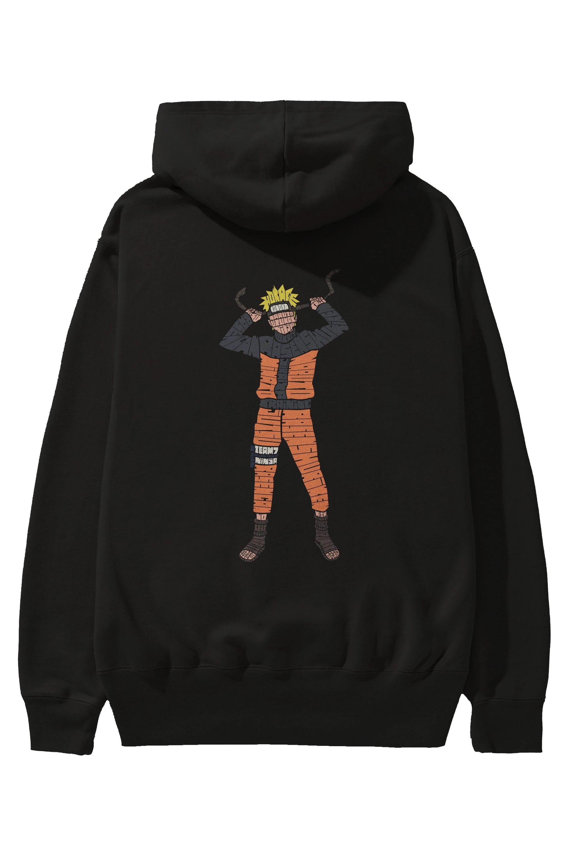Naruto Arka Baskılı Hoodie Oversize Kapüşonlu Sweatshirt Erkek Kadın Unisex