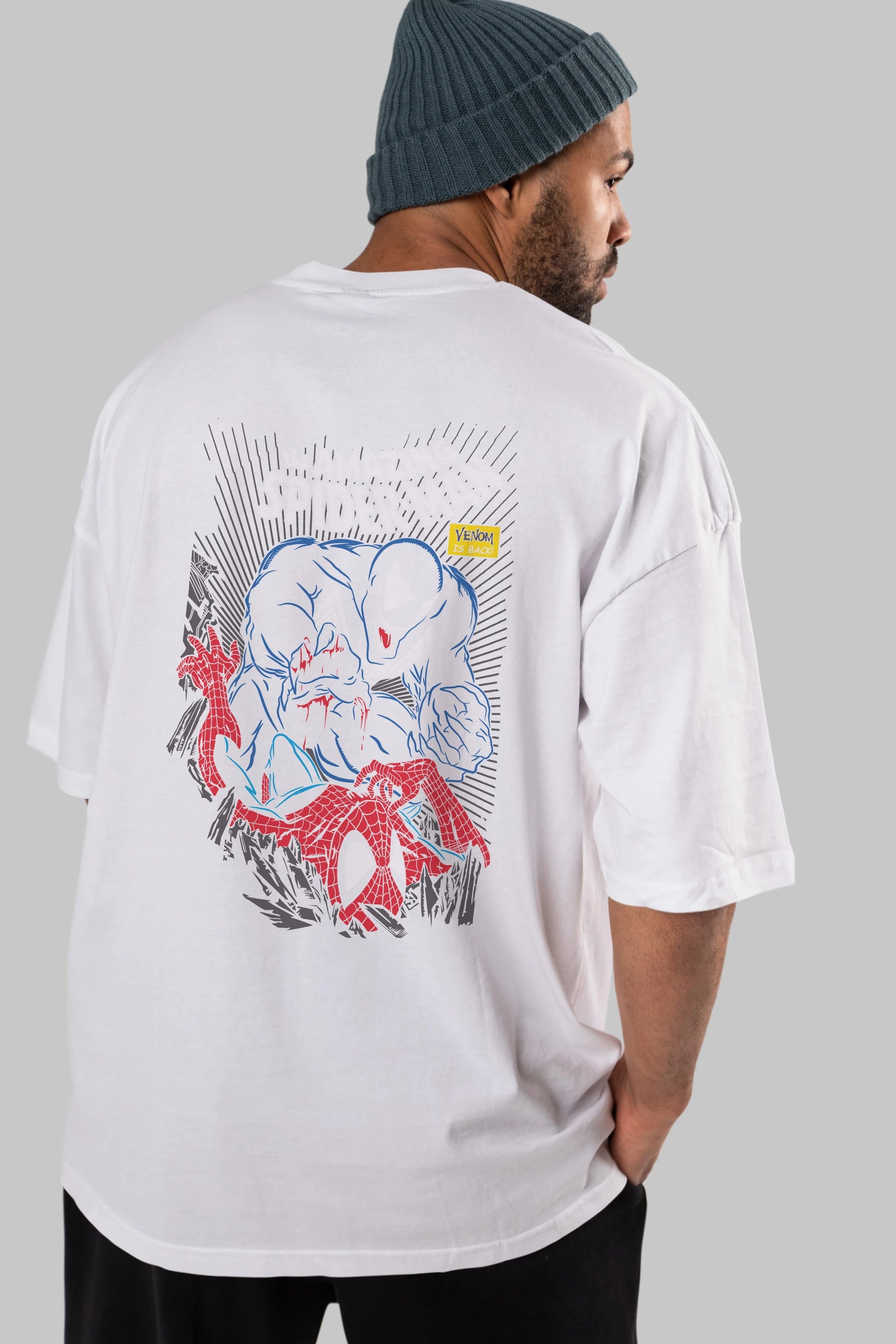 Venom (19) Arka Baskılı Oversize t-shirt Erkek Kadın Unisex %100 Pamuk Bisiklet Yaka tişort