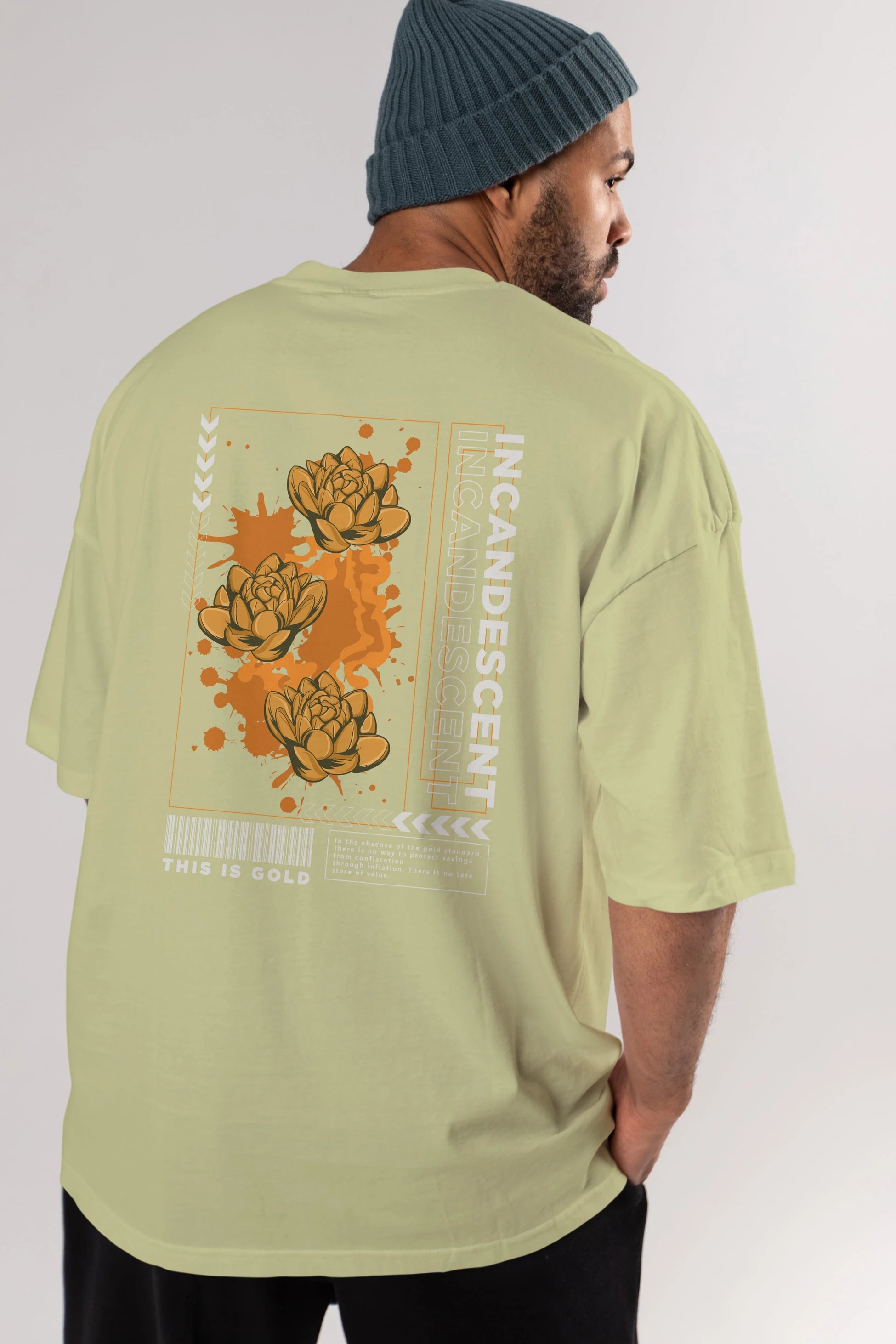 Incandescent Arka Baskılı Oversize t-shirt Erkek Kadın Unisex