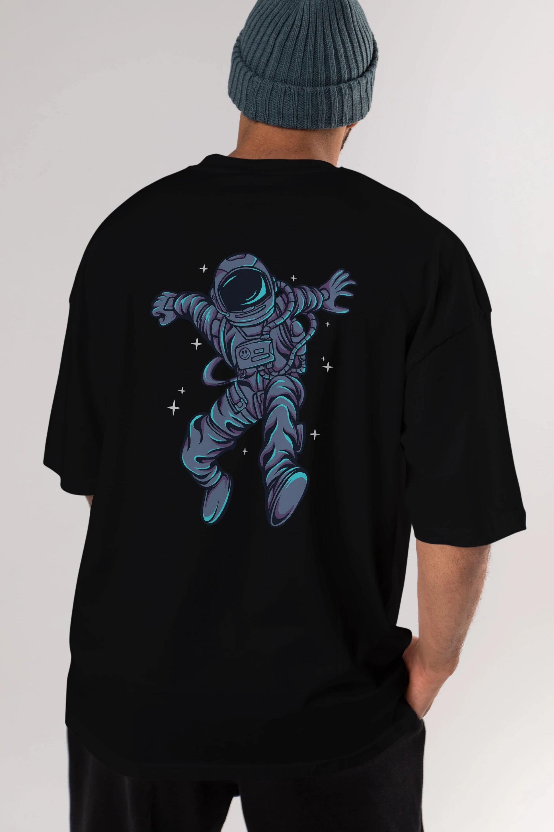 Astrostars tshirt Arka Baskılı Oversize t-shirt Erkek Kadın Unisex