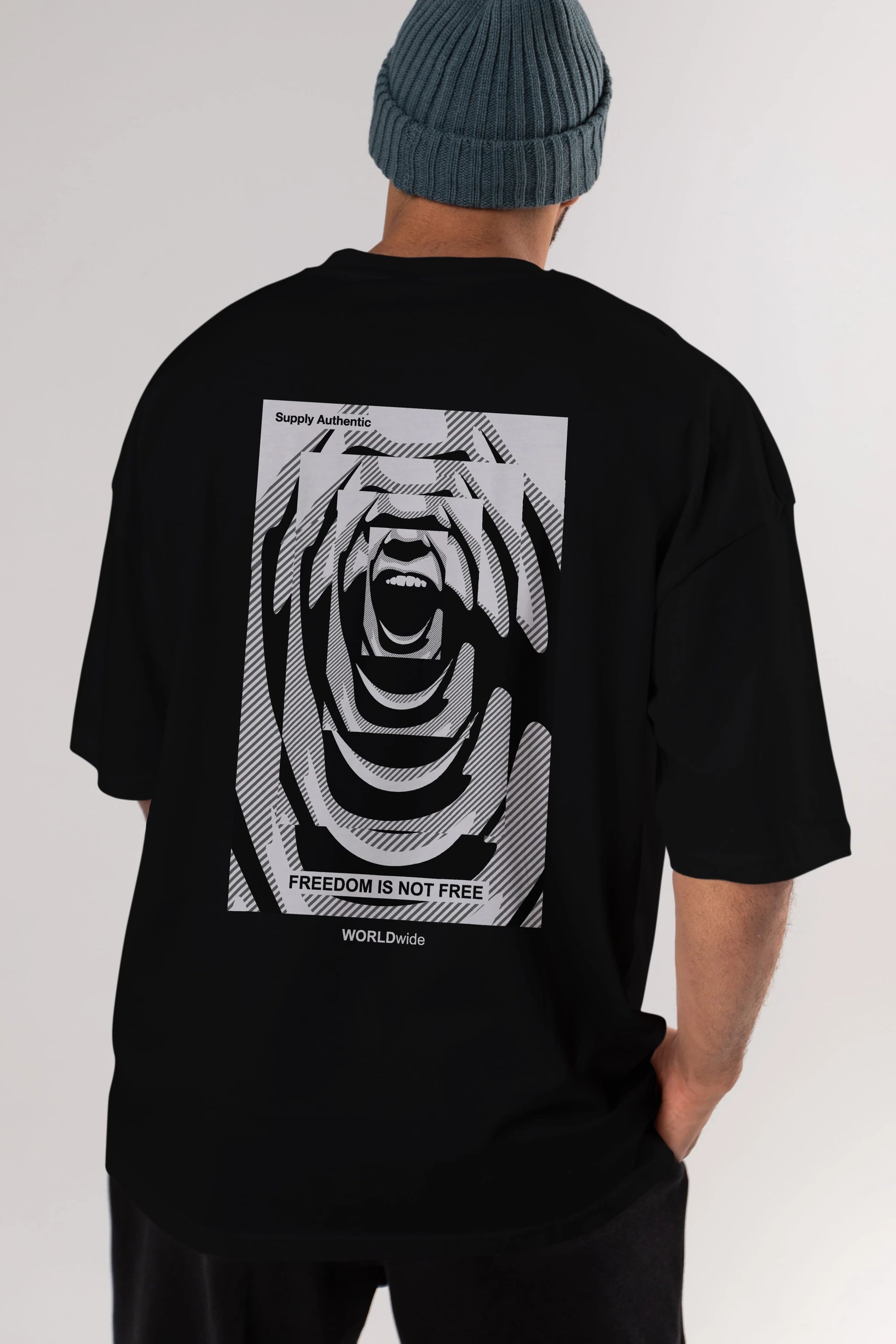 Freedom is Not Free 2 Arka Baskılı Oversize t-shirt Erkek Kadın Unisex
