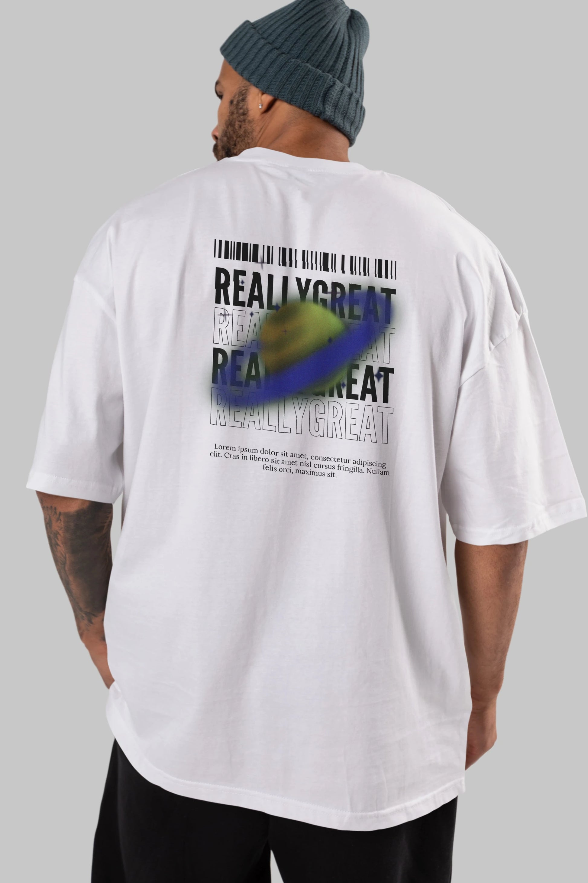 Really Great 2 Yazılı Arka Baskılı Oversize t-shirt Erkek Kadın Unisex