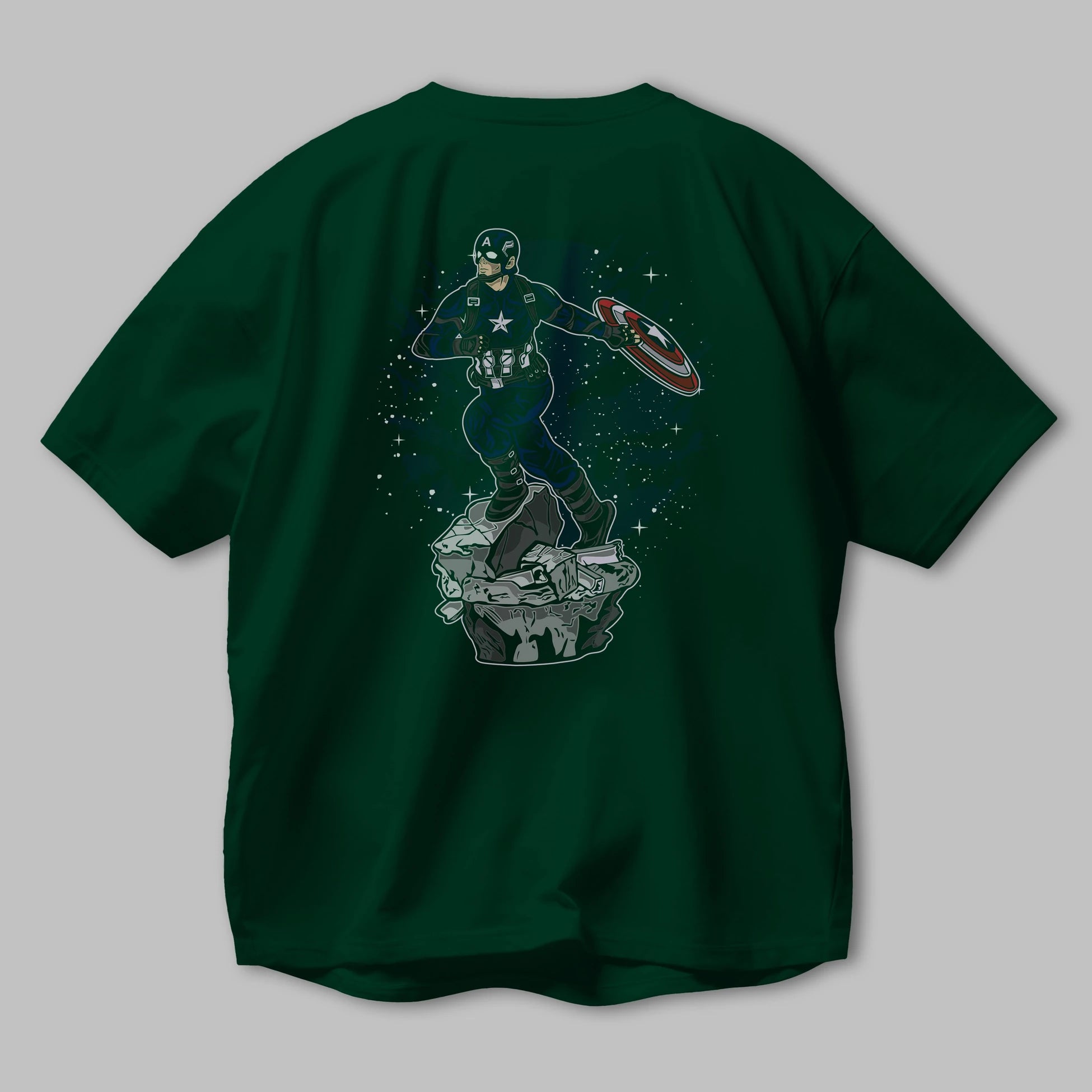 CAPTAIN AMERICA Arka Baskılı Oversize t-shirt Erkek Kadın Unisex %100 Pamuk