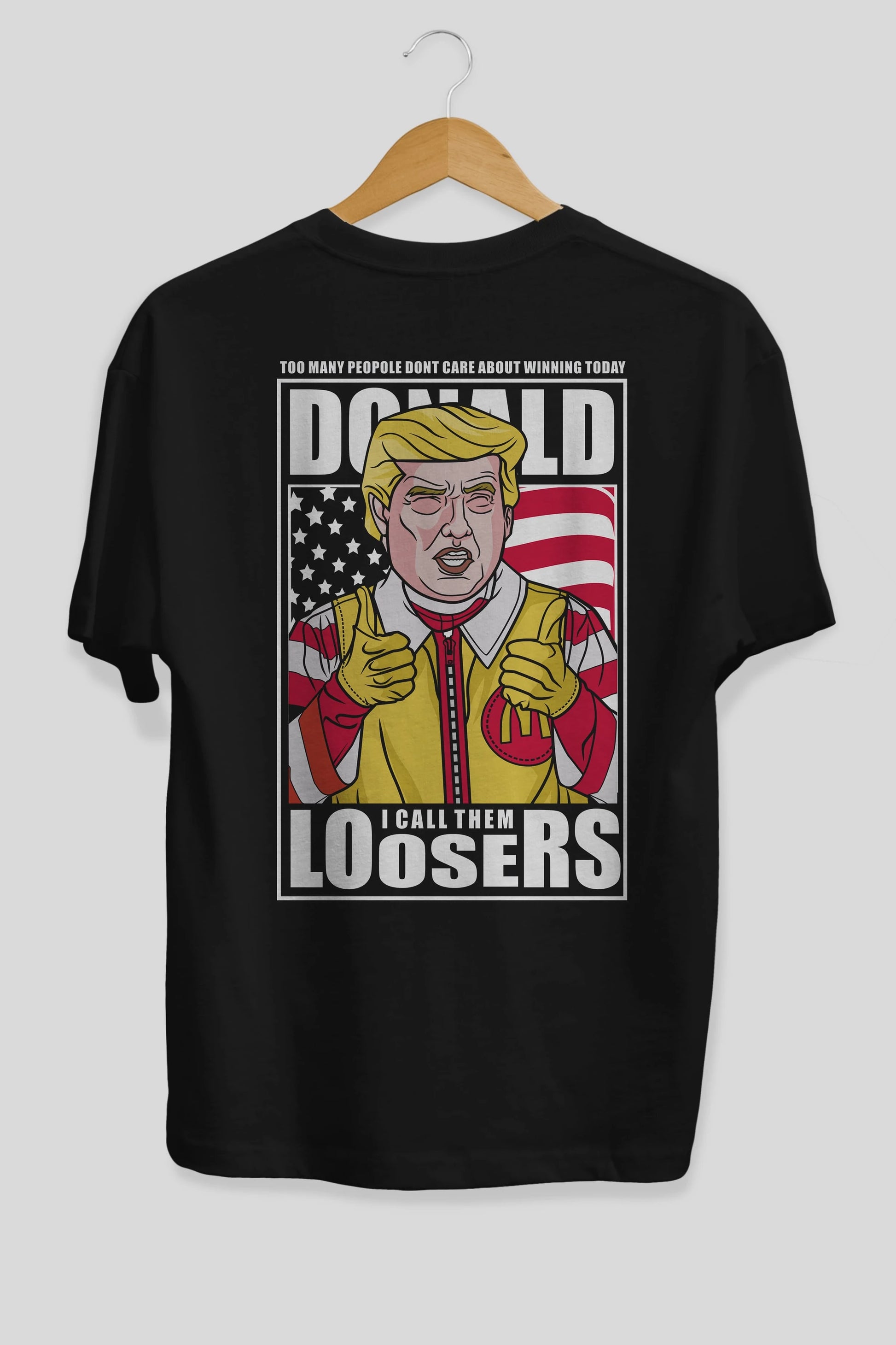 Ronald Trump Arka Baskılı Oversize t-shirt Erkek Kadın Unisex %100 Pamuk tişort